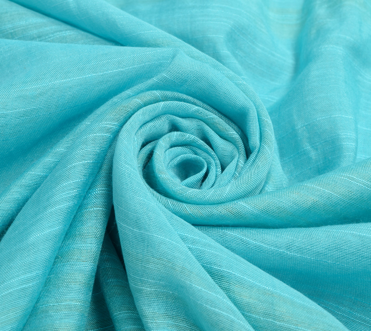 Sushila Vintage Aqua Blue Saree Art Silk Woven Stunning Indian Sari Craft Fabric