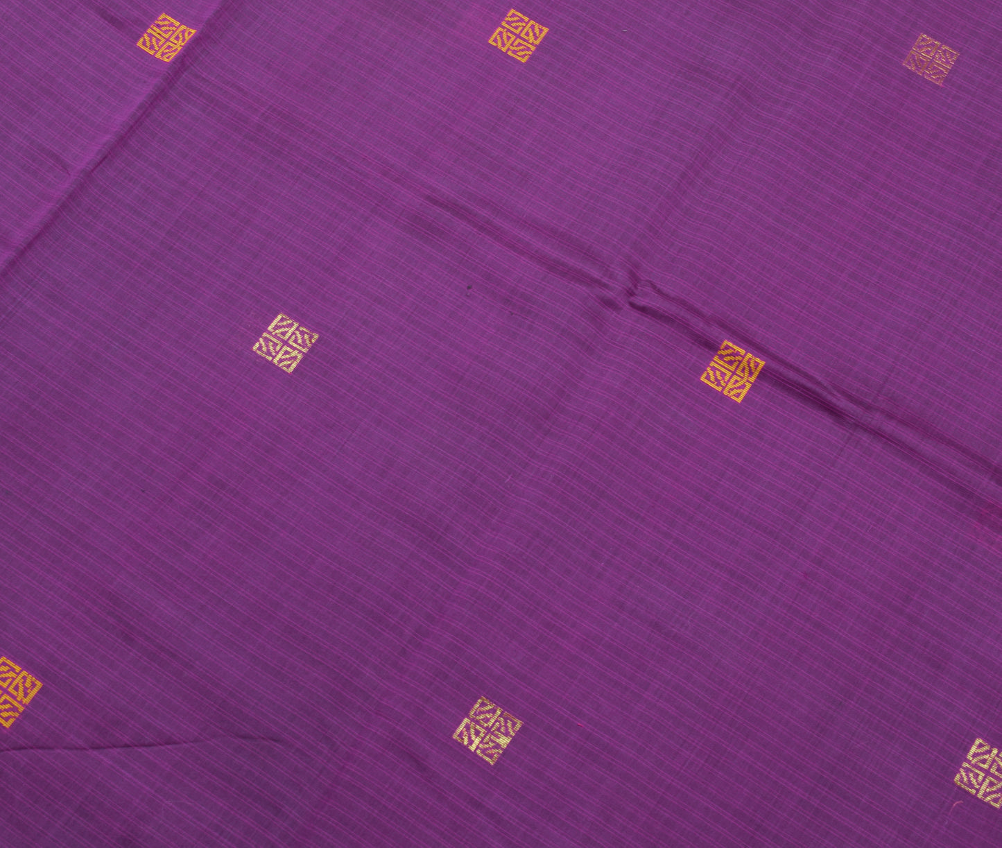 Sushila Vintage Purple Woven Saree Blend Cotton Traditional Sari Craft Fabric