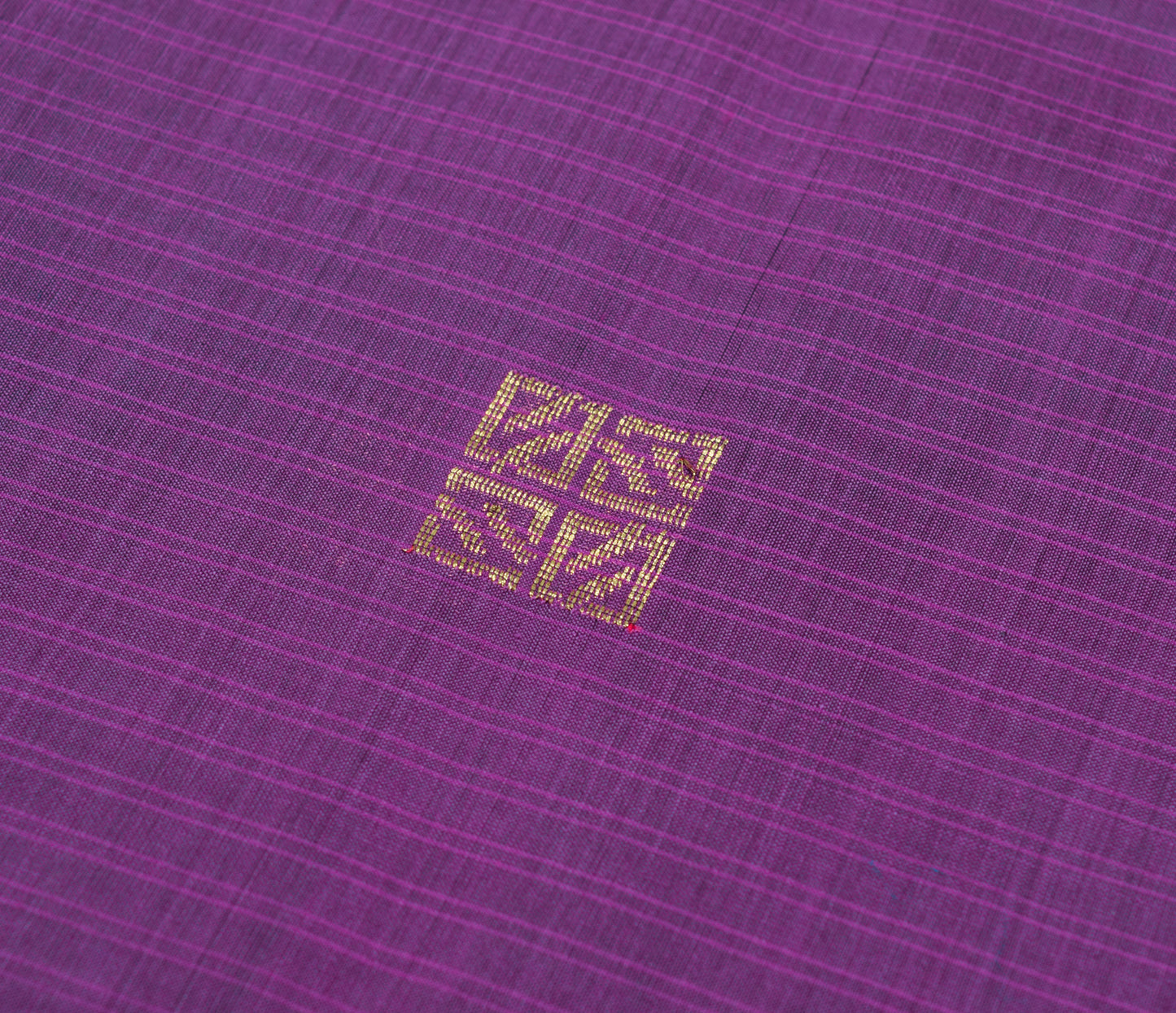 Sushila Vintage Purple Woven Saree Blend Cotton Traditional Sari Craft Fabric
