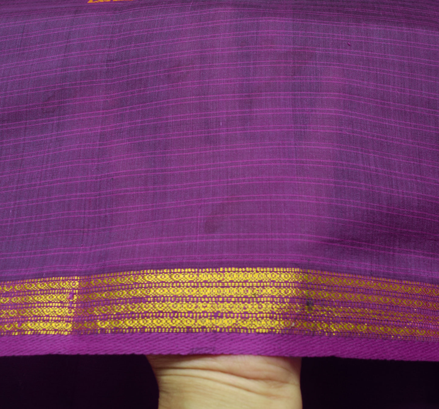 Sushila Vintage Purple Woven Saree Blend Cotton Traditional Sari Craft Fabric