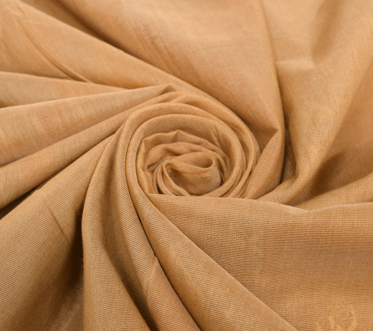 Sushila Vintage Beige Saree 100% Pure Cotton All Over Woven Floral Sari Fabric