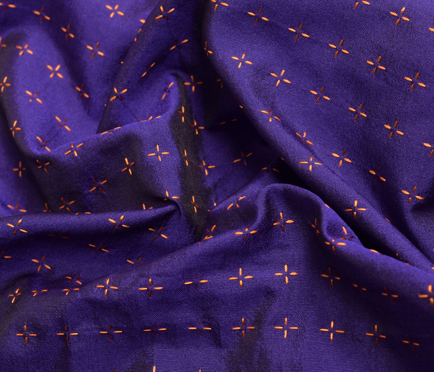 Sushila Vintage Purple Woven Saree Silk Blend Sari with Contrast Border Fabric