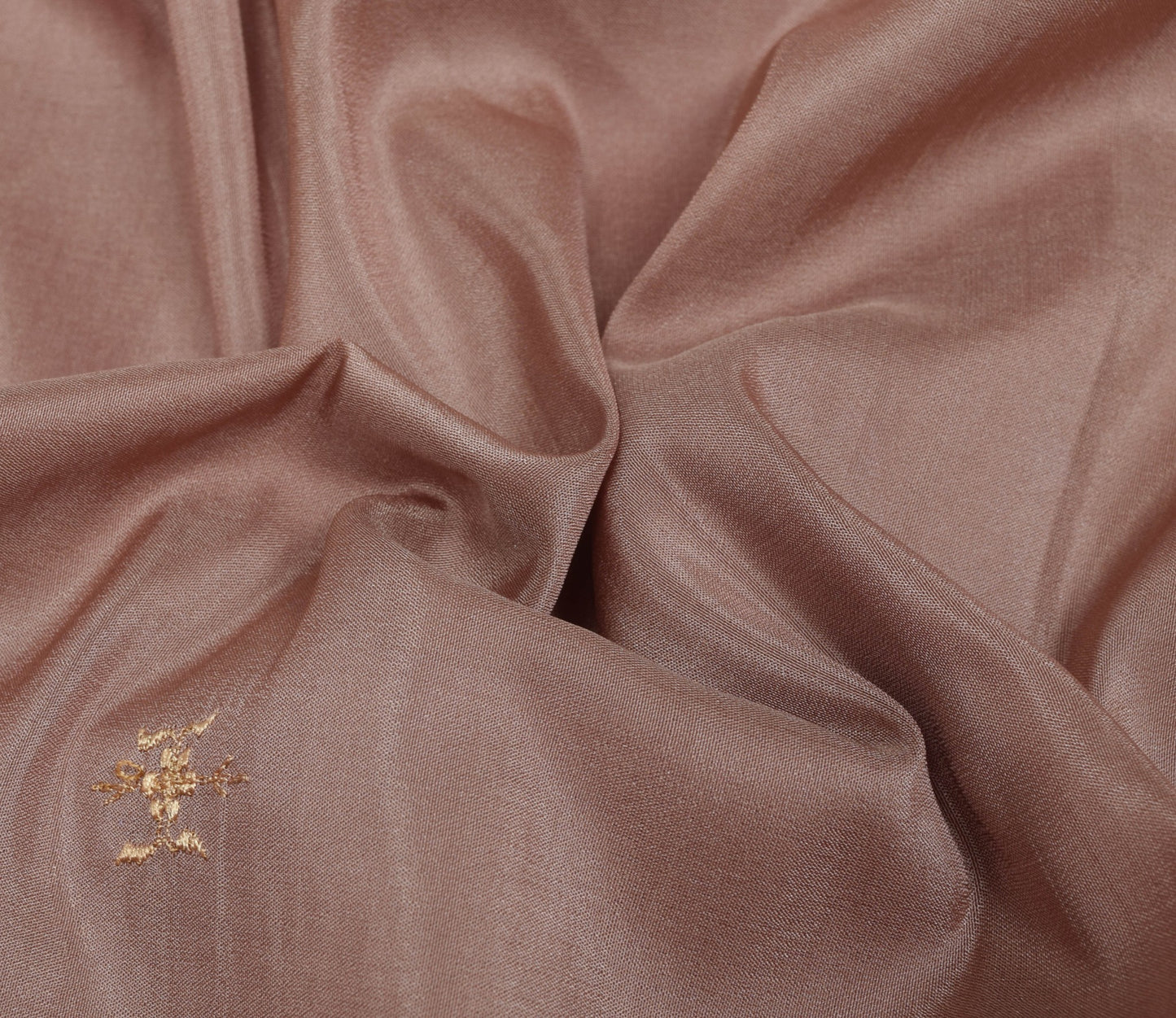 Sushila Vintage Brown Dual Tone Saree 100%Pure Silk Embroidered Soft Sari Fabric