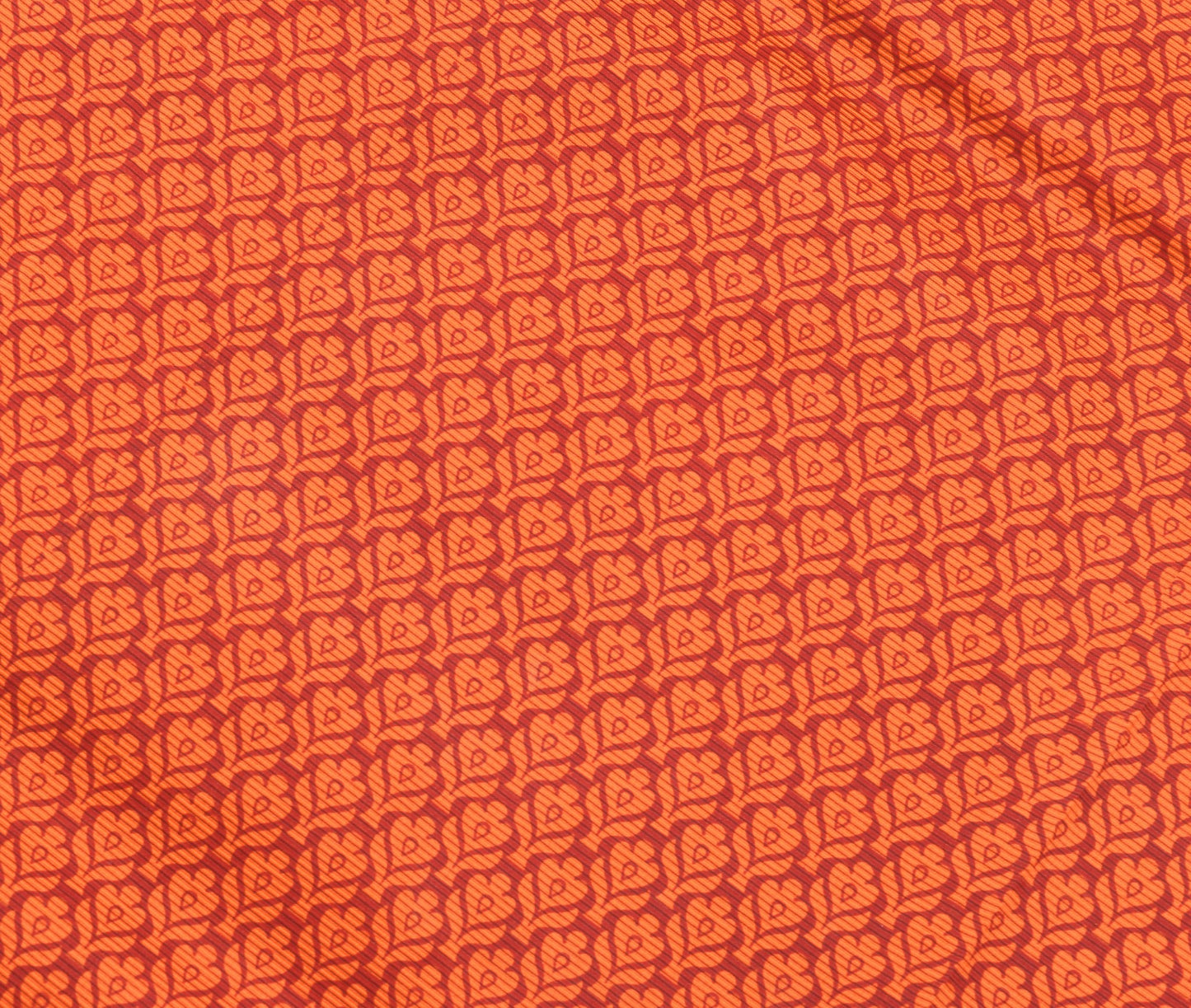 Sushila Vintage Orange Maroon Saree Printed Woven Silk Floral Sari Craft Fabric