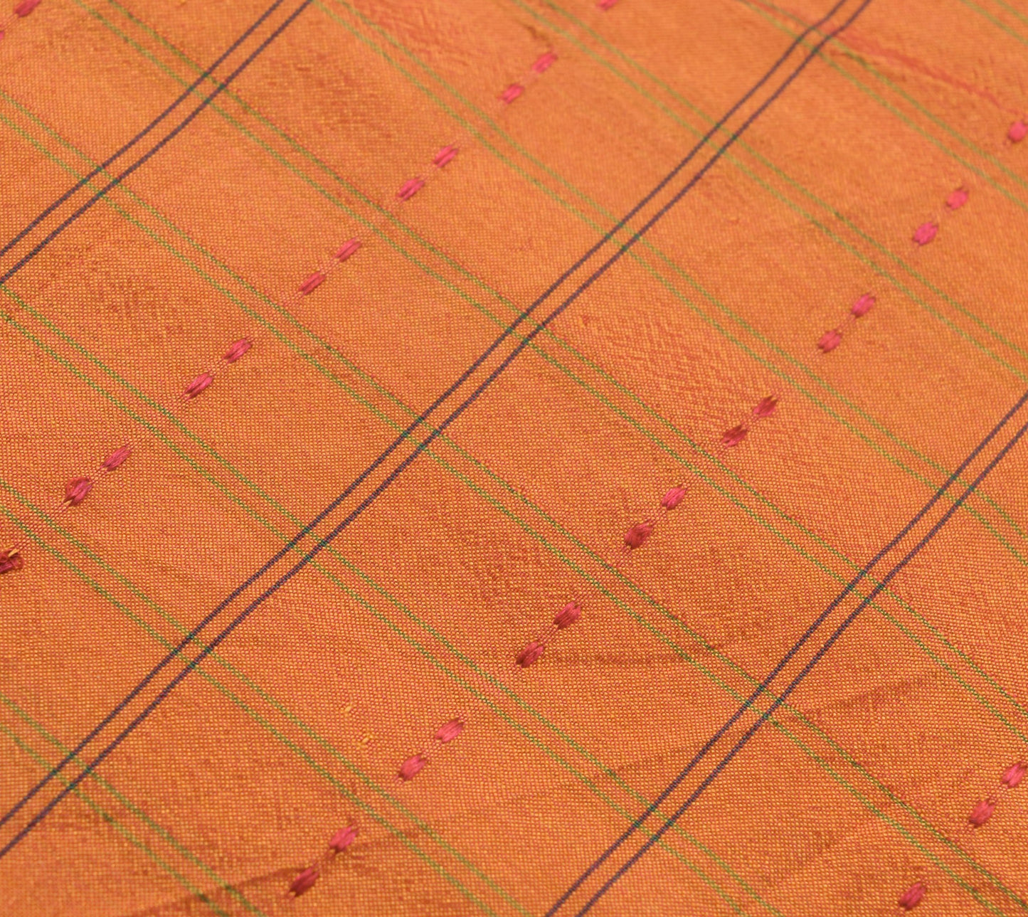 Sushila Vintage Orange Saree 100% Pure Silk Woven Traditional Soft Sari Fabric