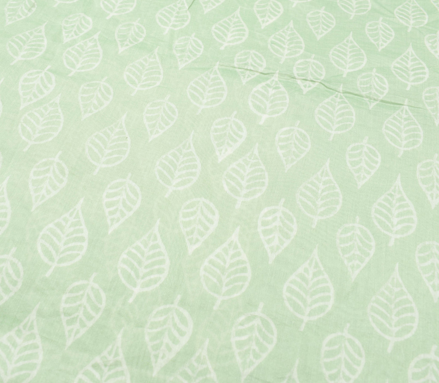 Sushila Vintage Pista Green Saree 100% Pure Silk Hand Block Printed Sari Fabric