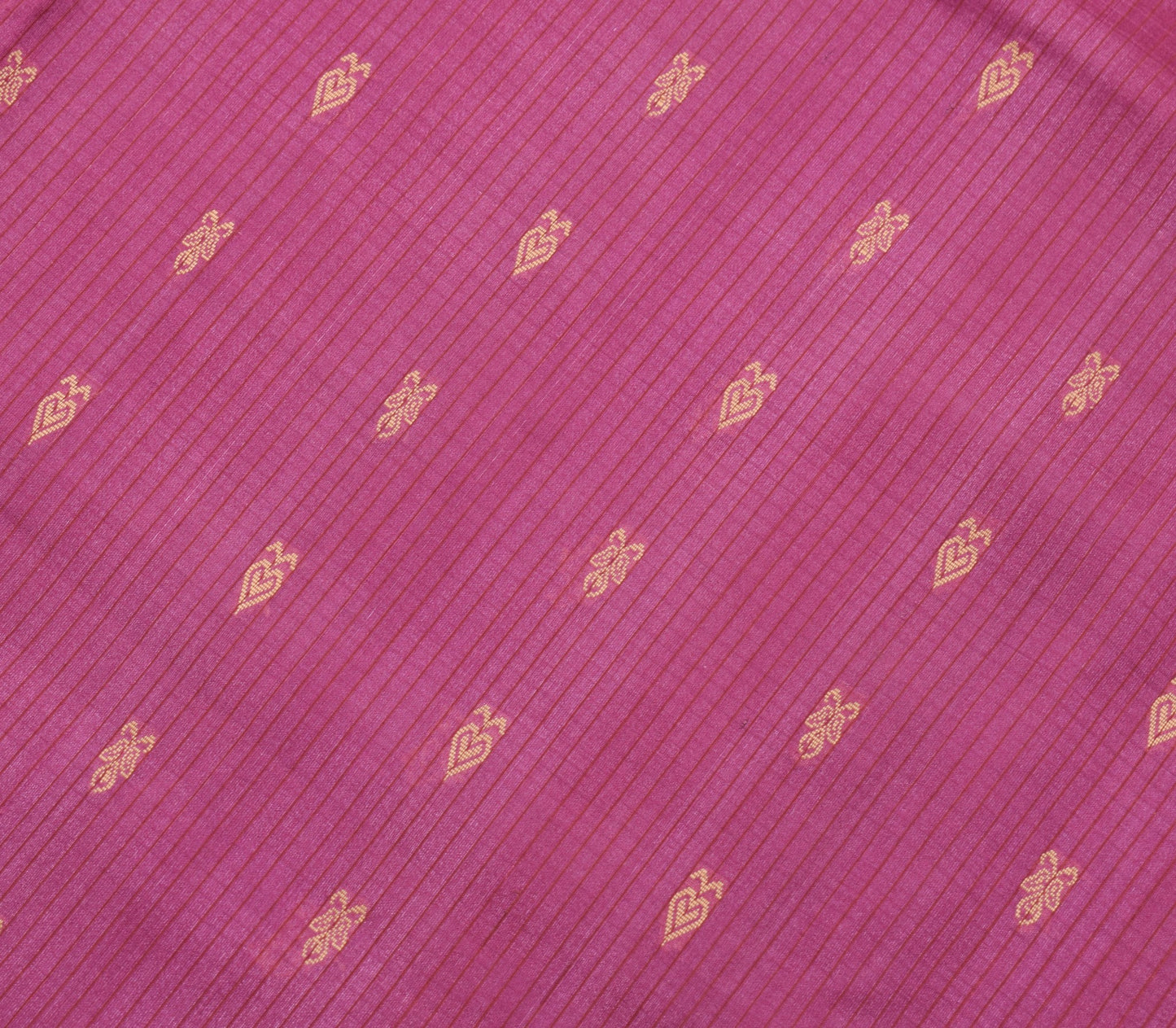 Sushila Vintage Dark Pink Woven Saree 100% Pure Silk Traditional Sari Fabric