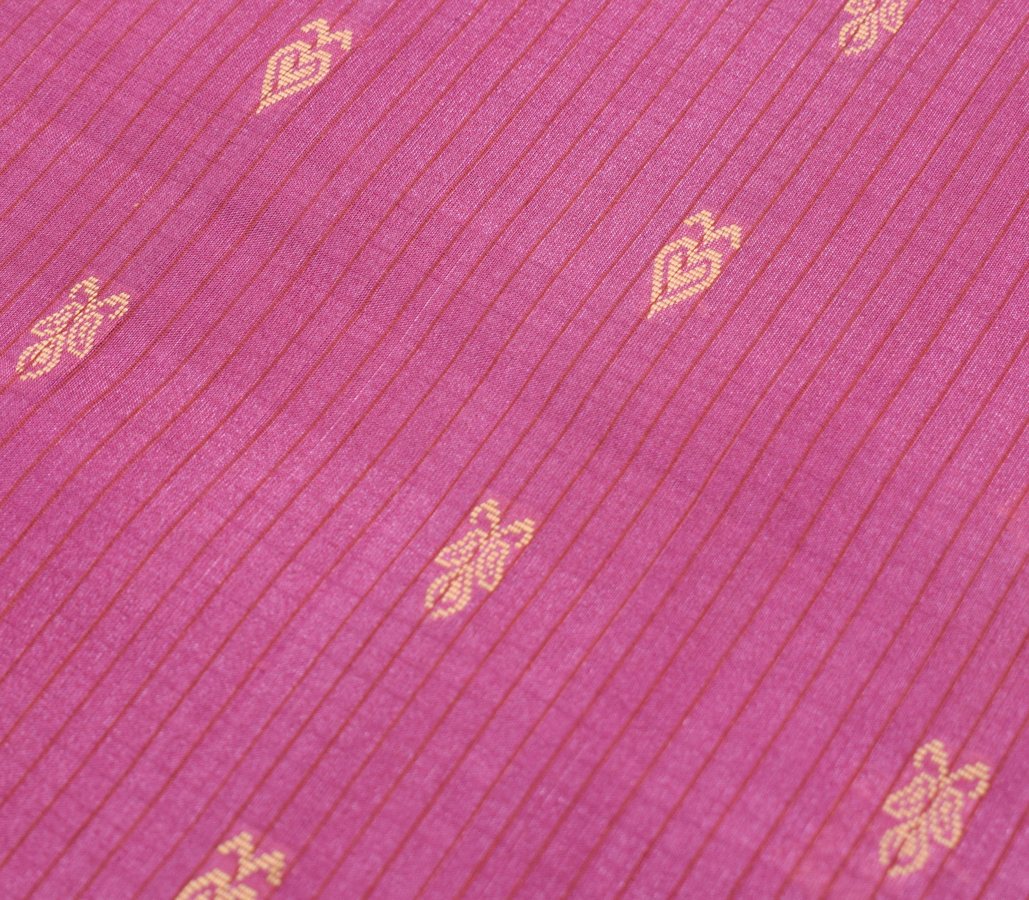 Sushila Vintage Dark Pink Woven Saree 100% Pure Silk Traditional Sari Fabric