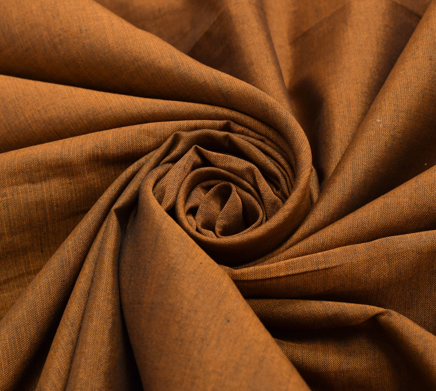 Sushila Vintage Brown Hand Printed Saree 100% Pure Cotton Peacock Sari Fabric