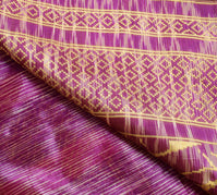 Sushila Vtg Magenta Purple Saree Silk Hand Woven Sari 5 Yard Sewing Craft Fabric