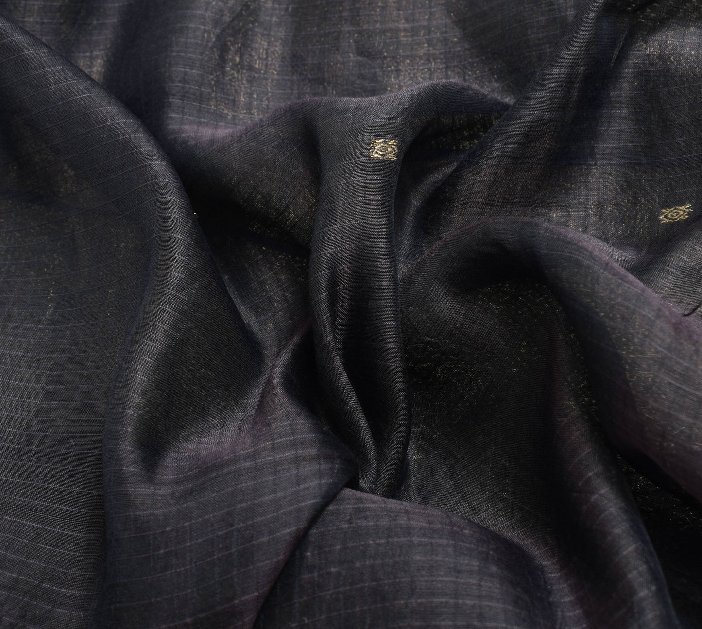 Sushila Vintage Dark Purple Party Wear Saree 100% Pure Silk Woven Sari Fabric