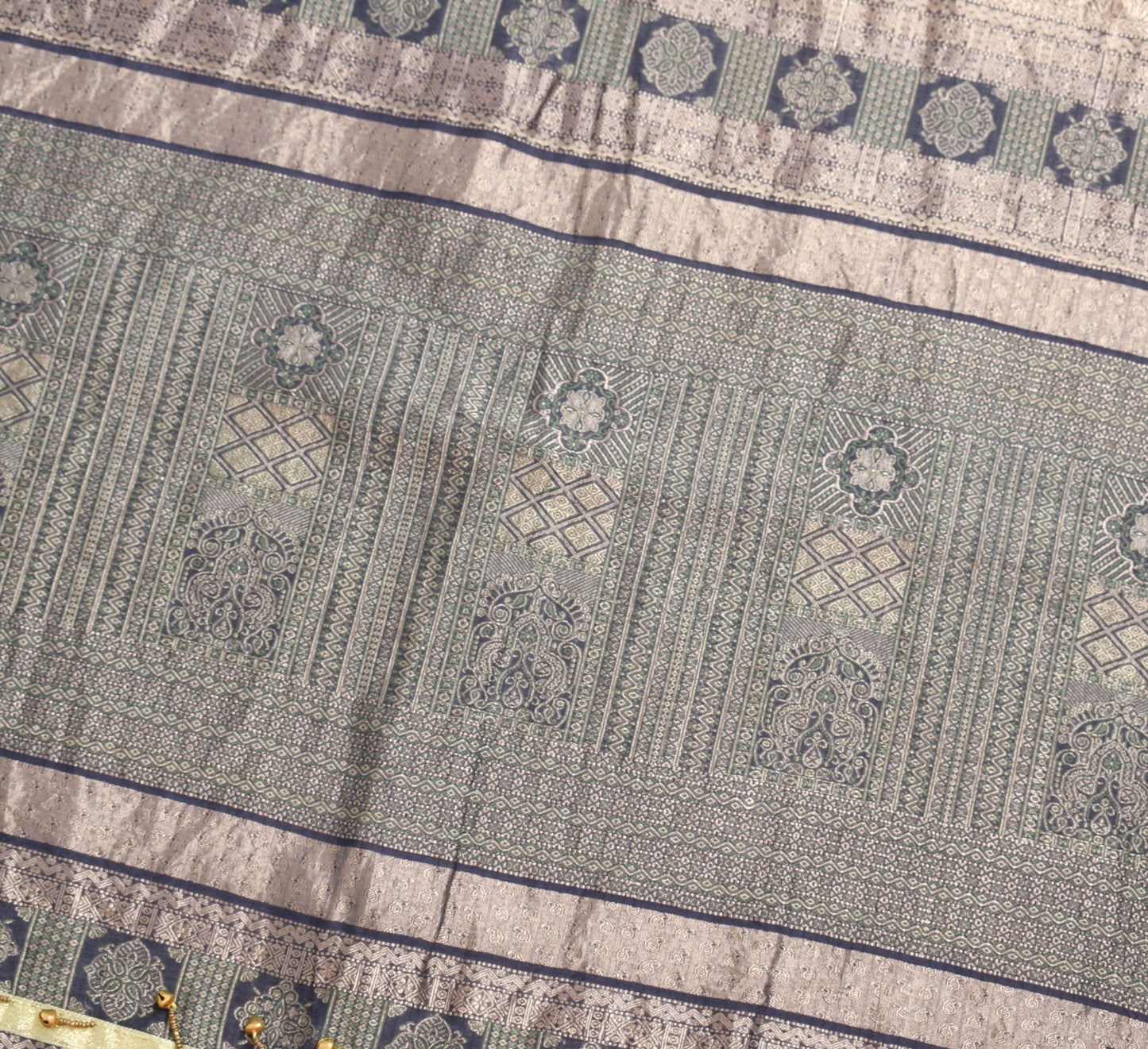 Sushila Vintage Dark Purple Party Wear Saree 100% Pure Silk Woven Sari Fabric