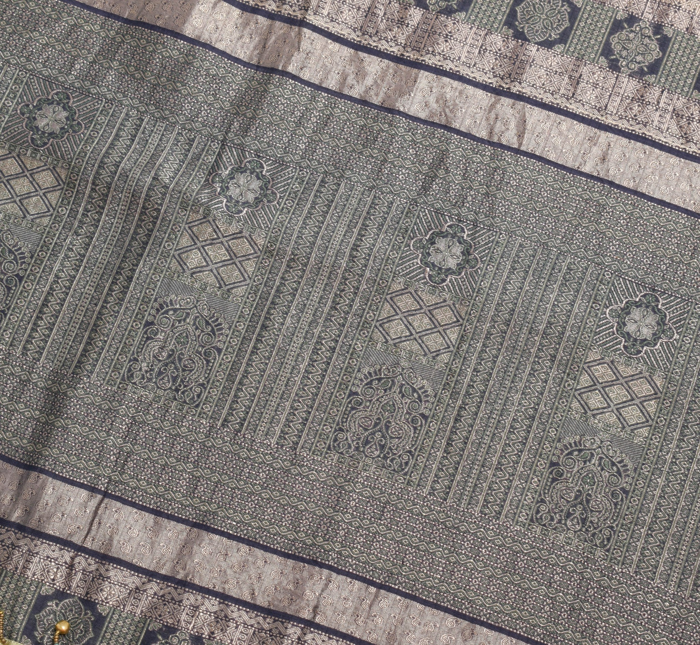 Sushila Vintage Dark Purple Party Wear Saree 100% Pure Silk Woven Sari Fabric