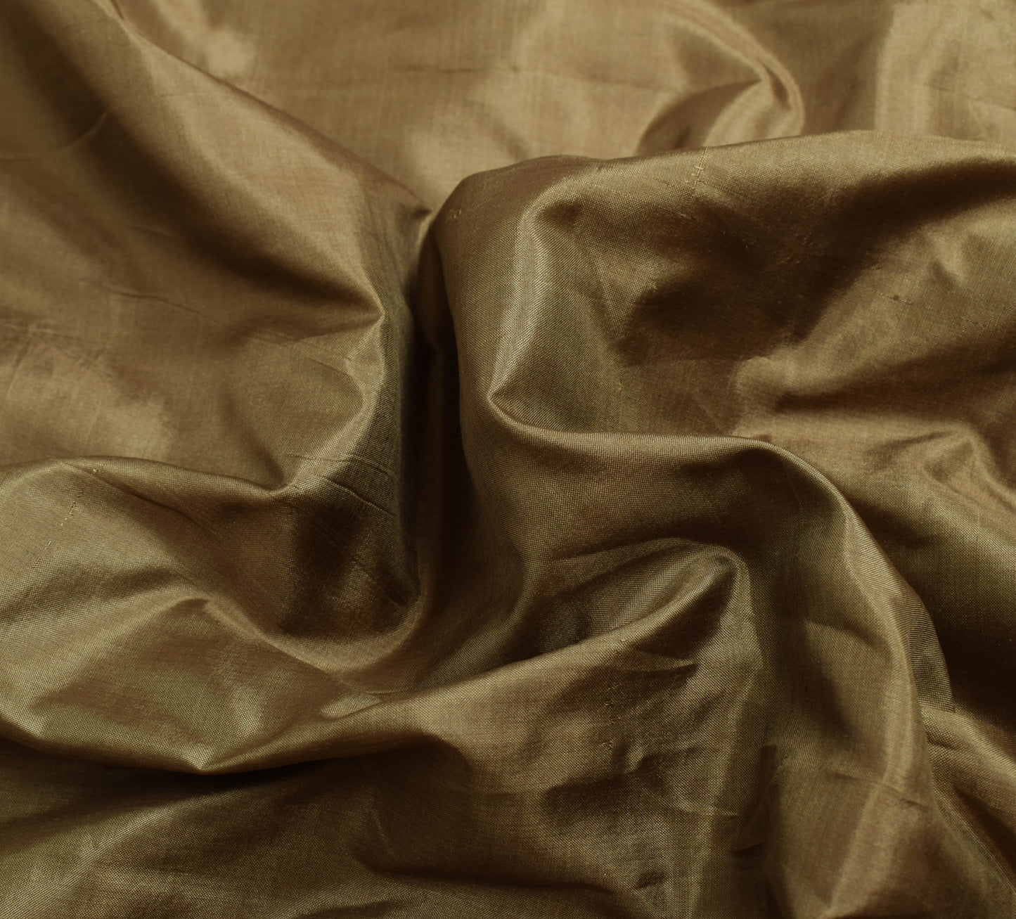 Sushila Vintage Brown 100% Pure Silk Saree With Woven Pallu Sari Craft Fabric
