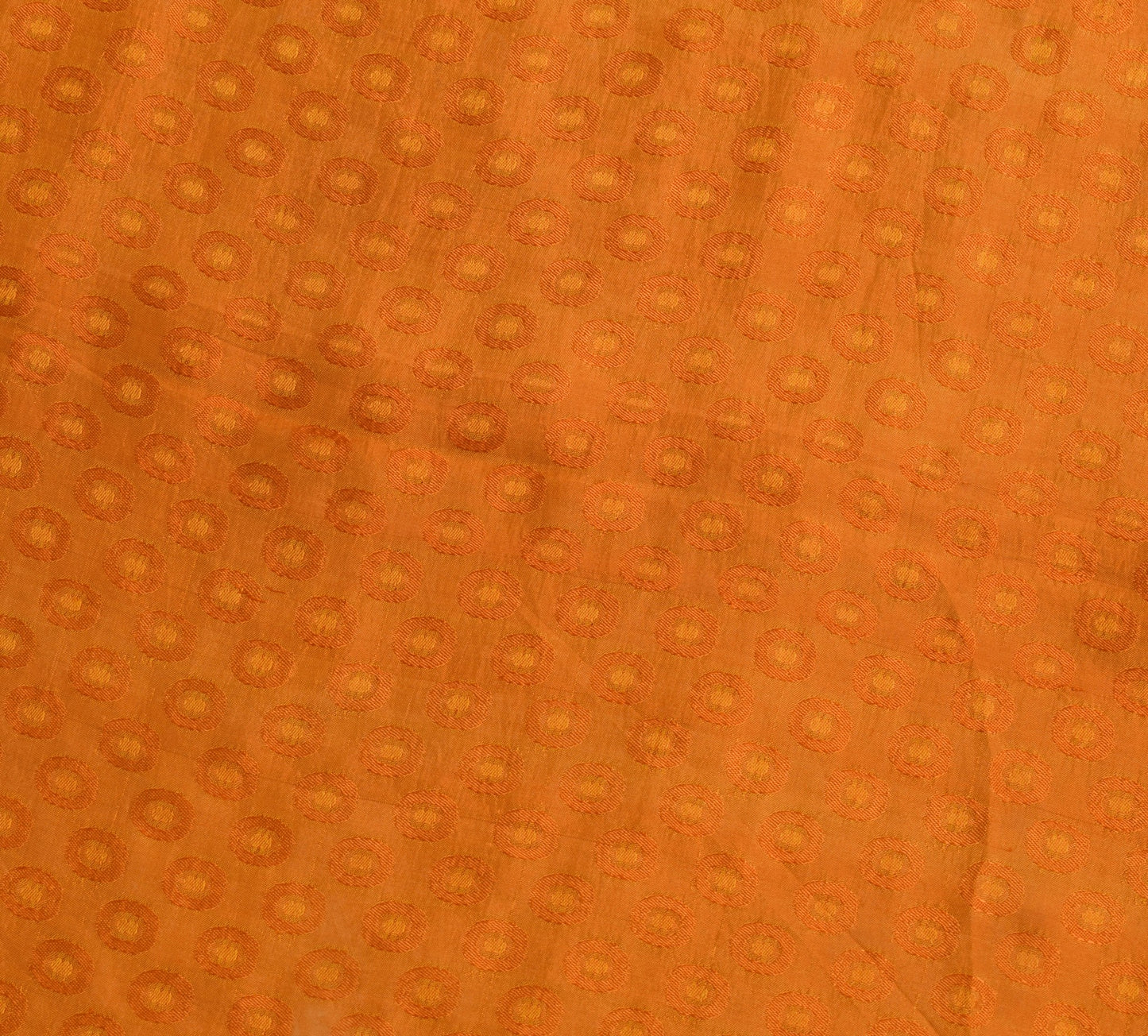 Sushila Vintage Brown Soft Saree 100% Pure Silk All Over Woven Sari Craft Fabric