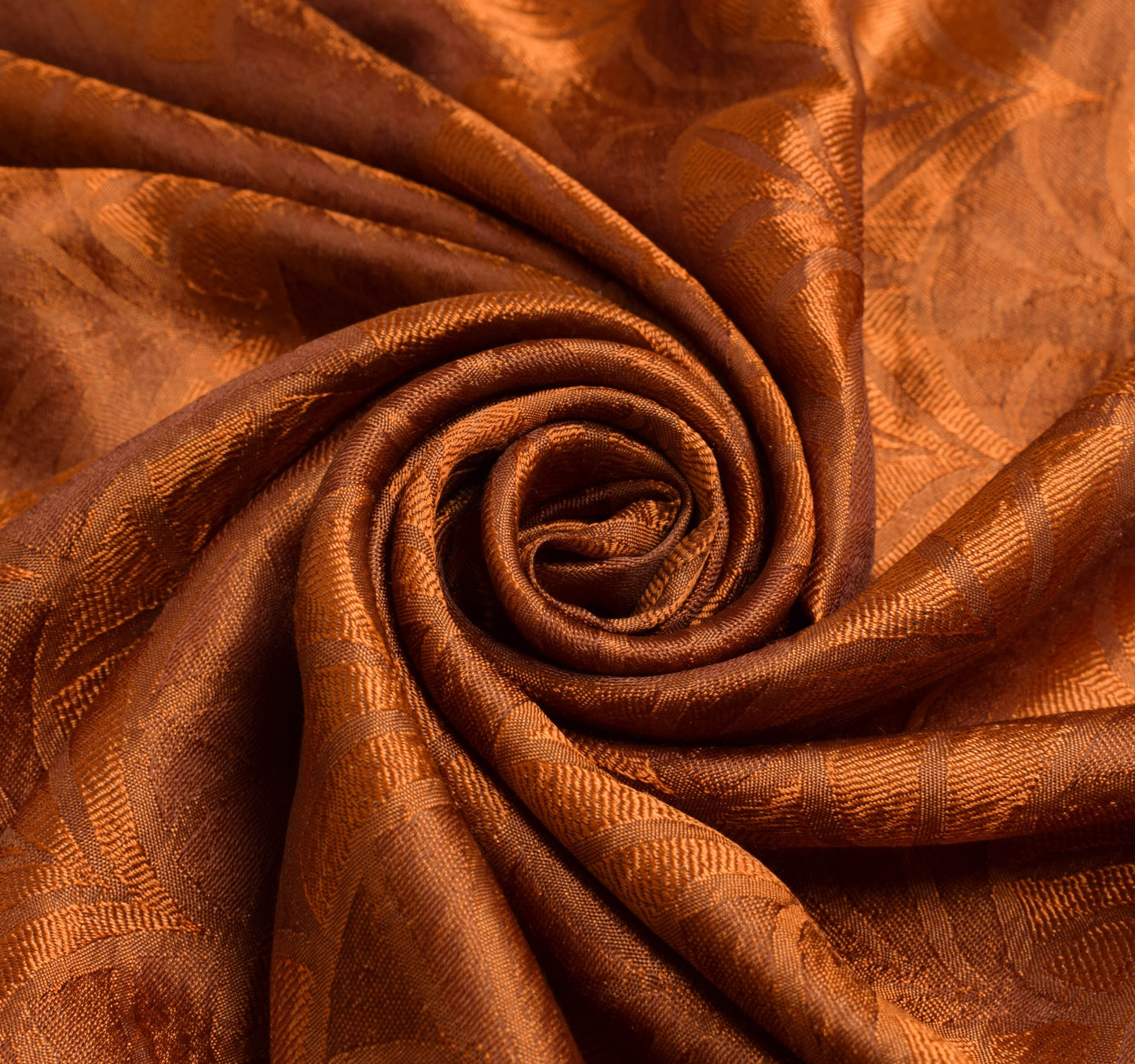 Sushila Vintage Brown Soft Saree 100% Pure Silk All Over Woven Sari Craft Fabric