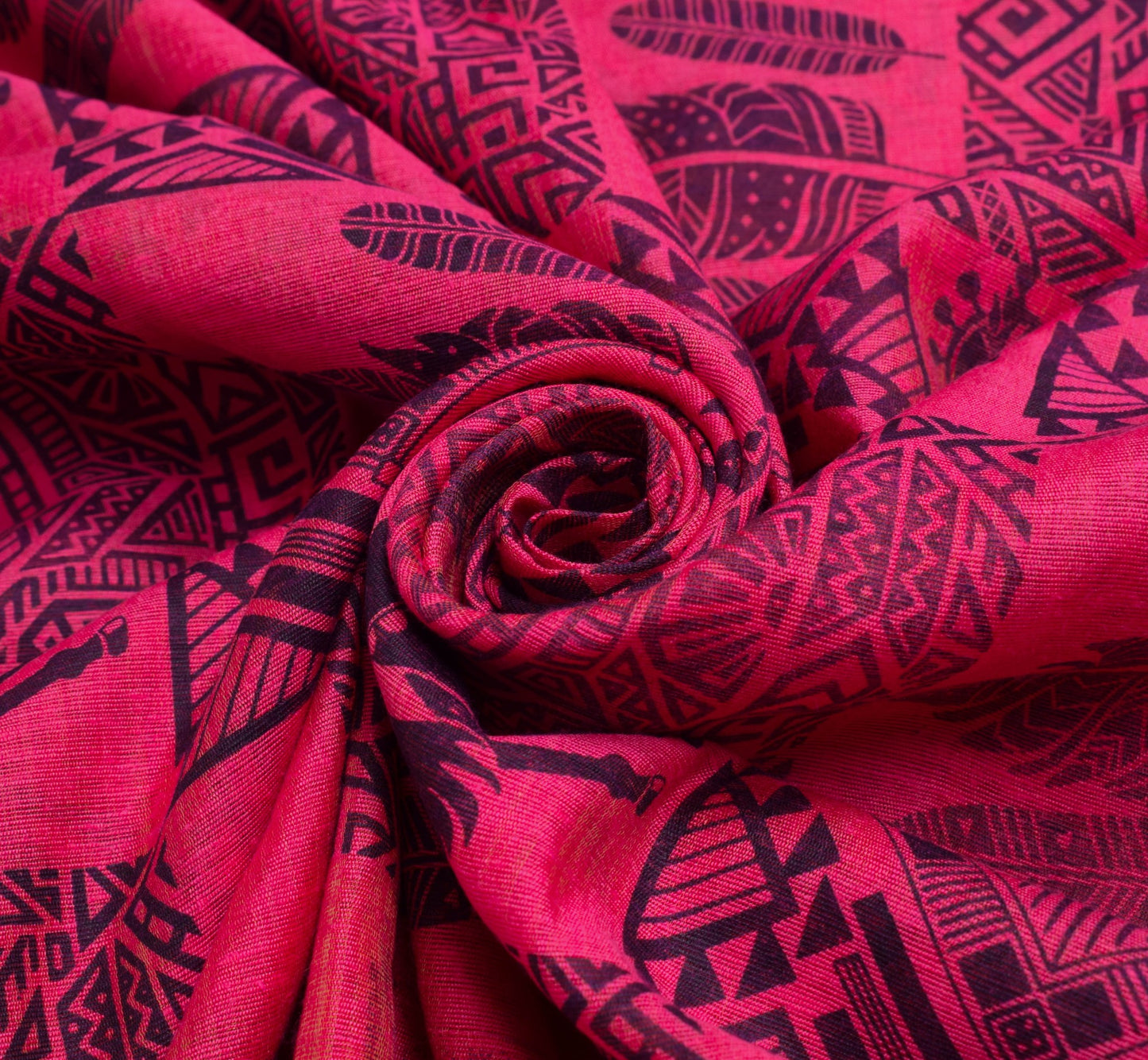 Sushila Vintage Magenta Stunning Saree Cotton Horse Printed Sari Craft Fabric