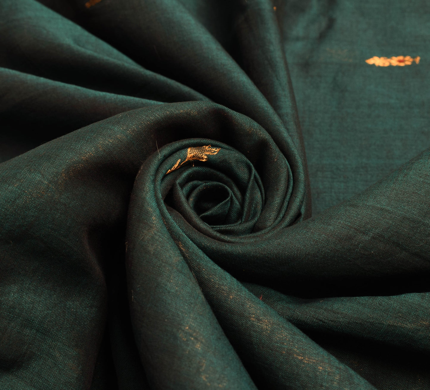 Sushila Vintage Teal Green & Maroon Saree Pure Cotton Zari Brocade Kanjivaram Sari Craft Fabric