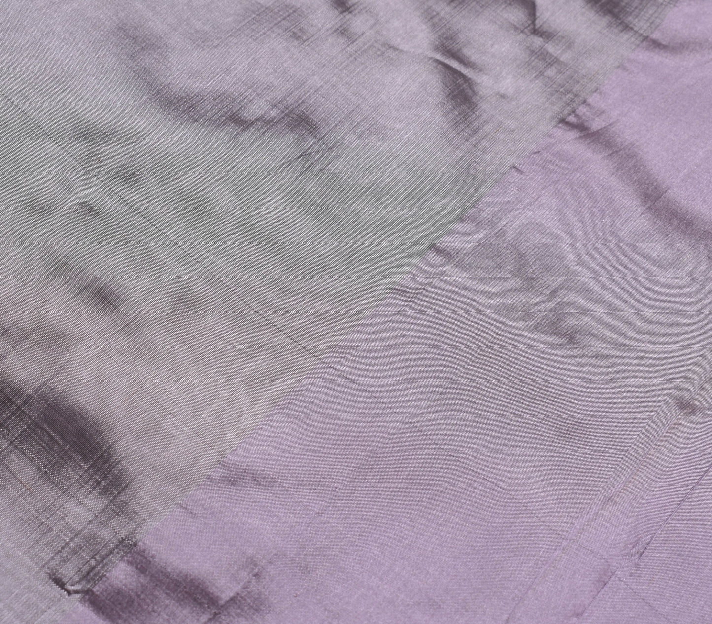 Sushila Vintage Dark Lavender Saree 100% Pure Silk Woven Soft Sari Craft Fabric