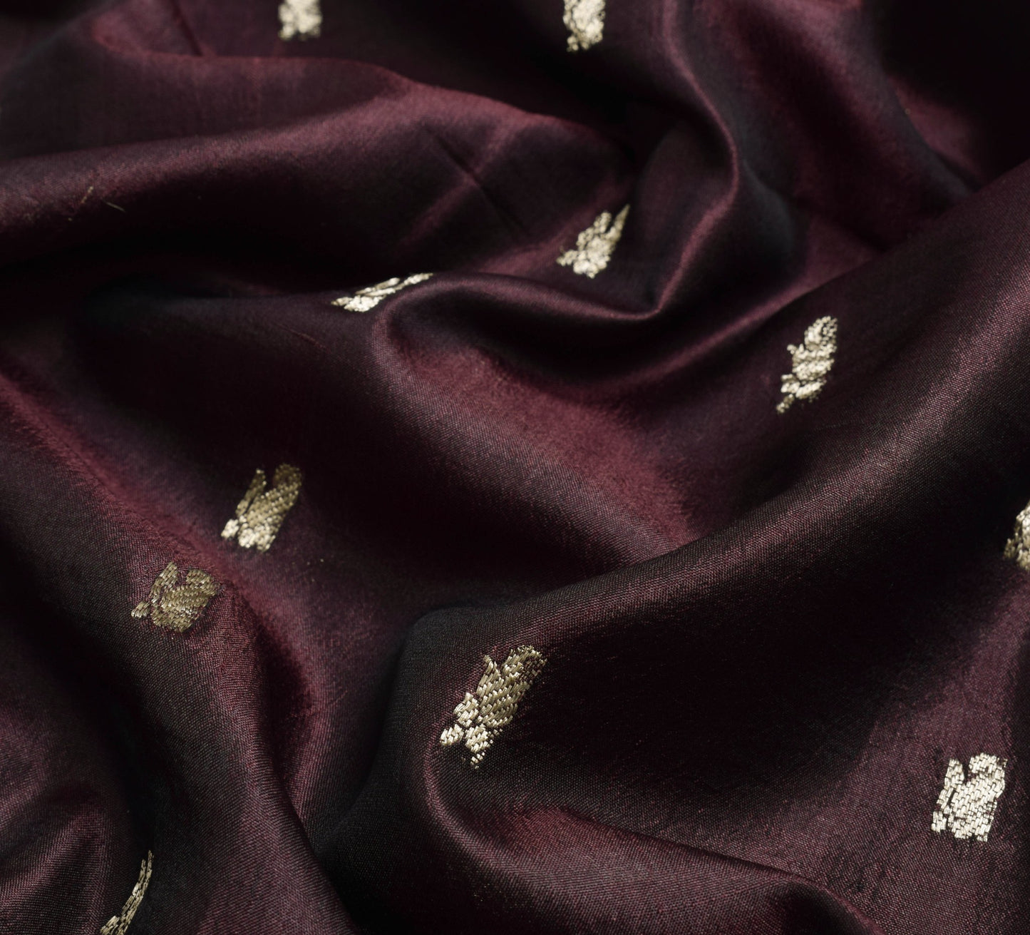 Sushila Vintage Dark Maroon 100% Pure Silk Saree Zari Brocade Classy Sari Fabric