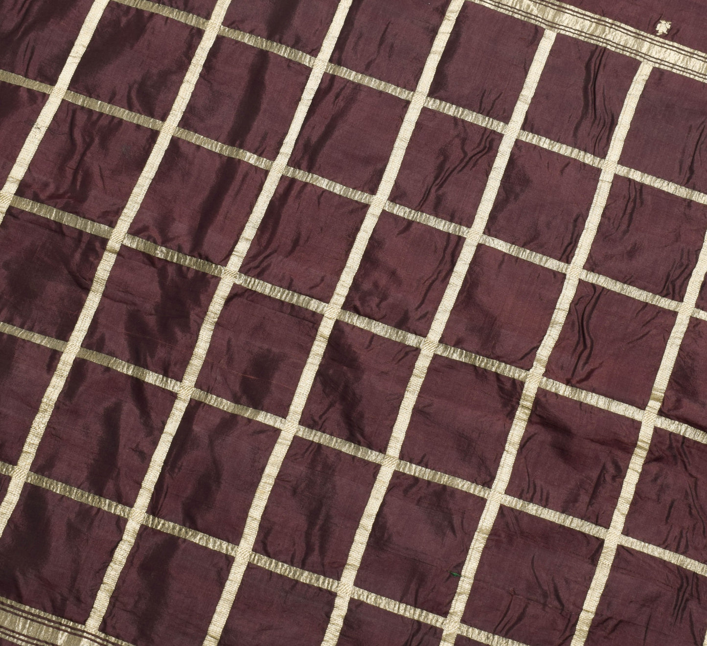Sushila Vintage Dark Maroon 100% Pure Silk Saree Zari Brocade Classy Sari Fabric