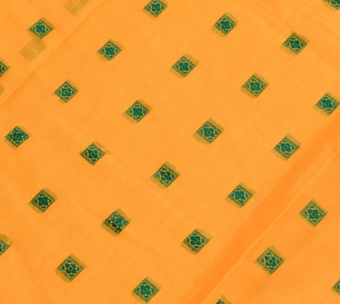 Sushila Vtg. Yellow Baluchari Woven Saree Pure Silk Handloom Sari Craft Fabric