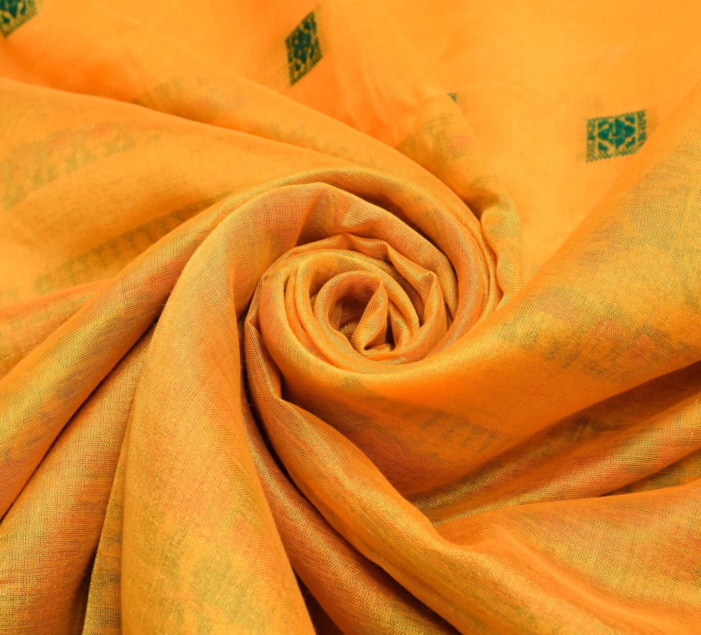 Sushila Vtg. Yellow Baluchari Woven Saree Pure Silk Handloom Sari Craft Fabric