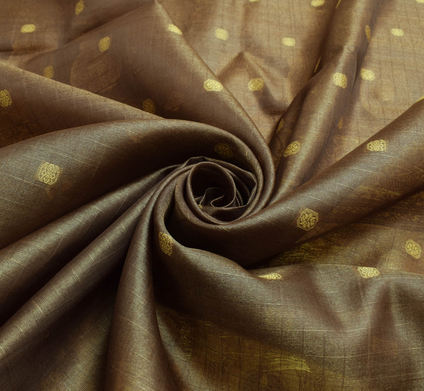 Sushila Vintage Blown 100%Pure Silk Saree All Over Woven Traditionl Sari Fabric