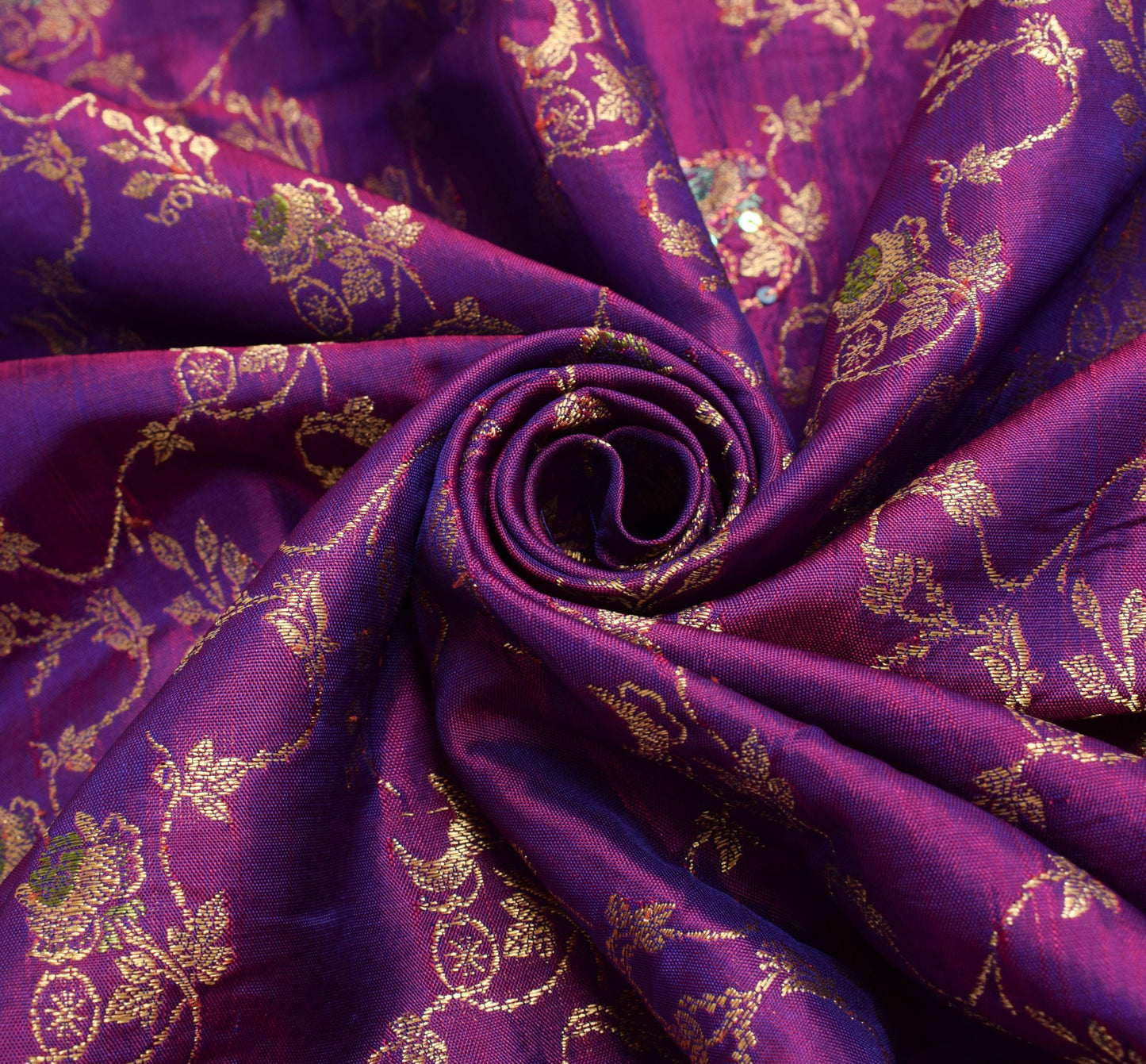 Sushila Vintage Purple Heavy Sarees 100% Pure Silk Woven Dharmavaram Sari Fabric