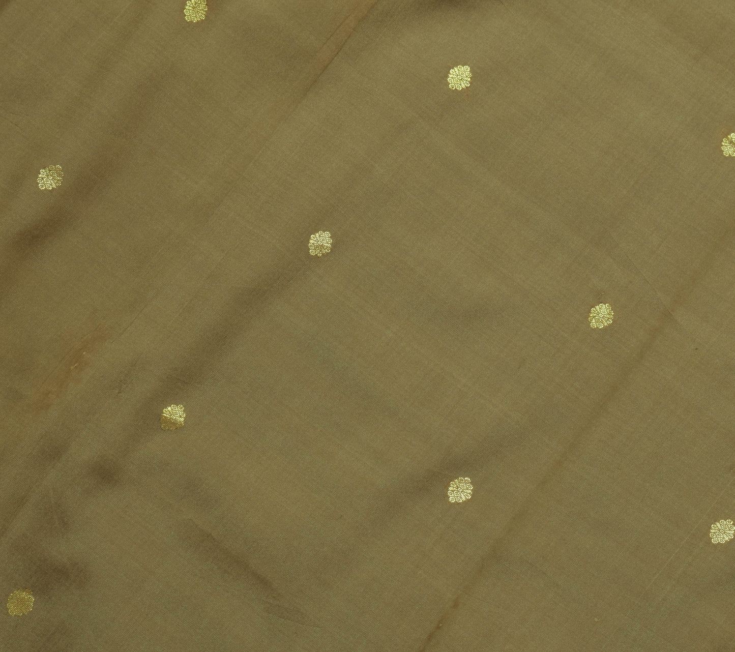 Sushila Vintage Green Pure Silk Saree Zari Brocade Sari with Blouse Fabric