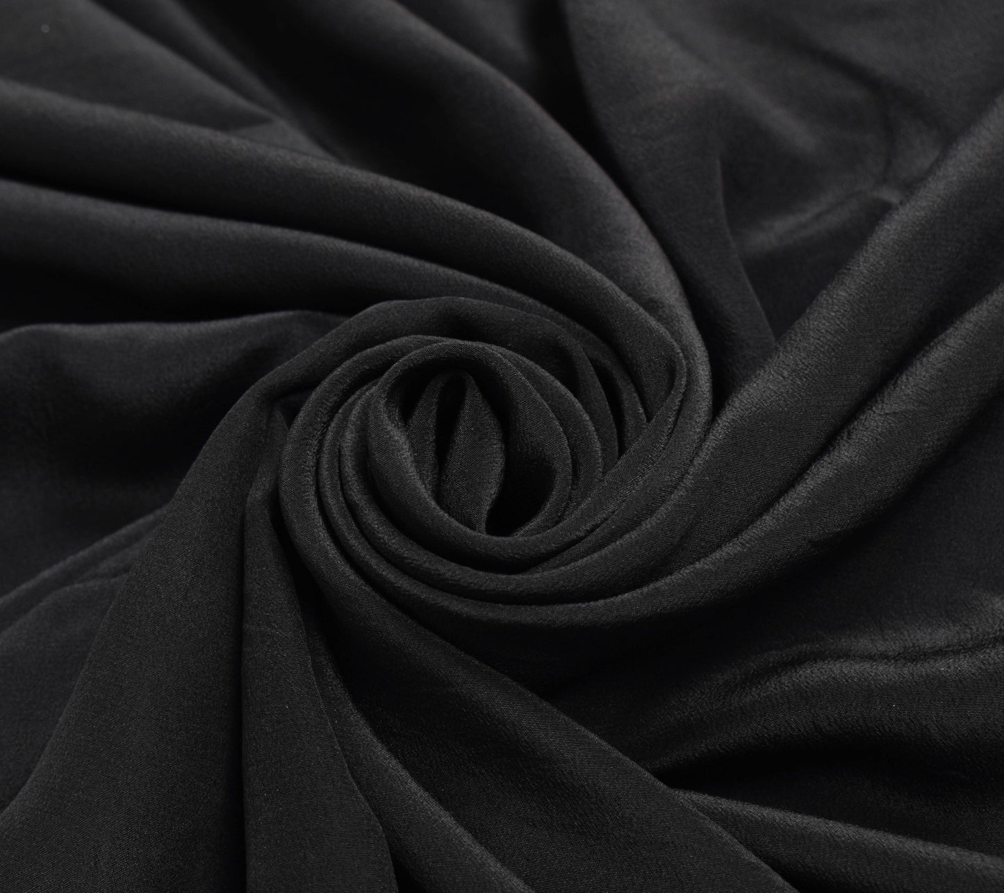 Sushila Vintage Black Glass Beads Embellish Saree Pure Crepe Silk  Sari Fabric