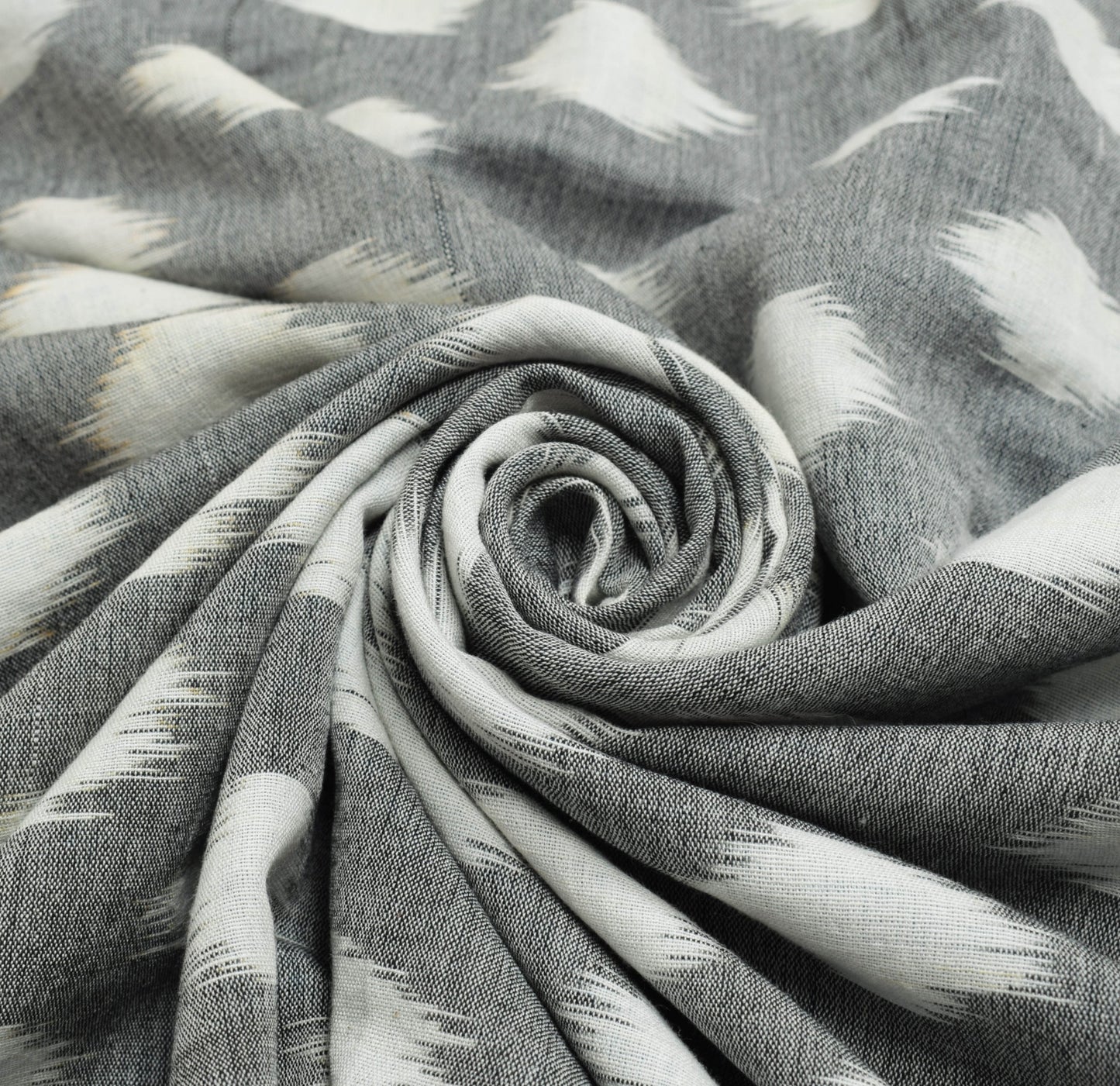 Sushila Vintage Pure Cotton Cream Saree Hand Woven Ikat Patola Sari Craft Fabric