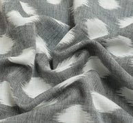 Sushila Vintage Pure Cotton Cream Saree Hand Woven Ikat Patola Sari Craft Fabric