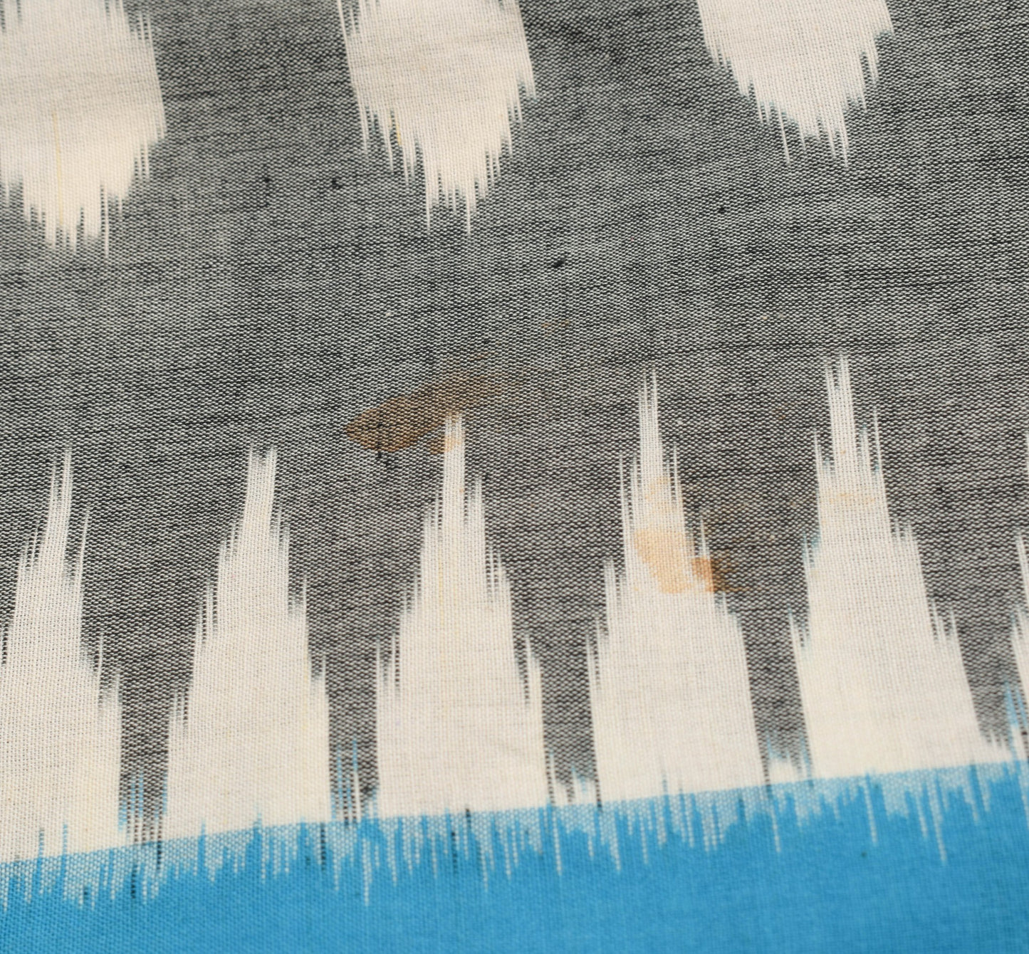 Sushila Vintage Pure Cotton Cream Saree Hand Woven Ikat Patola Sari Craft Fabric