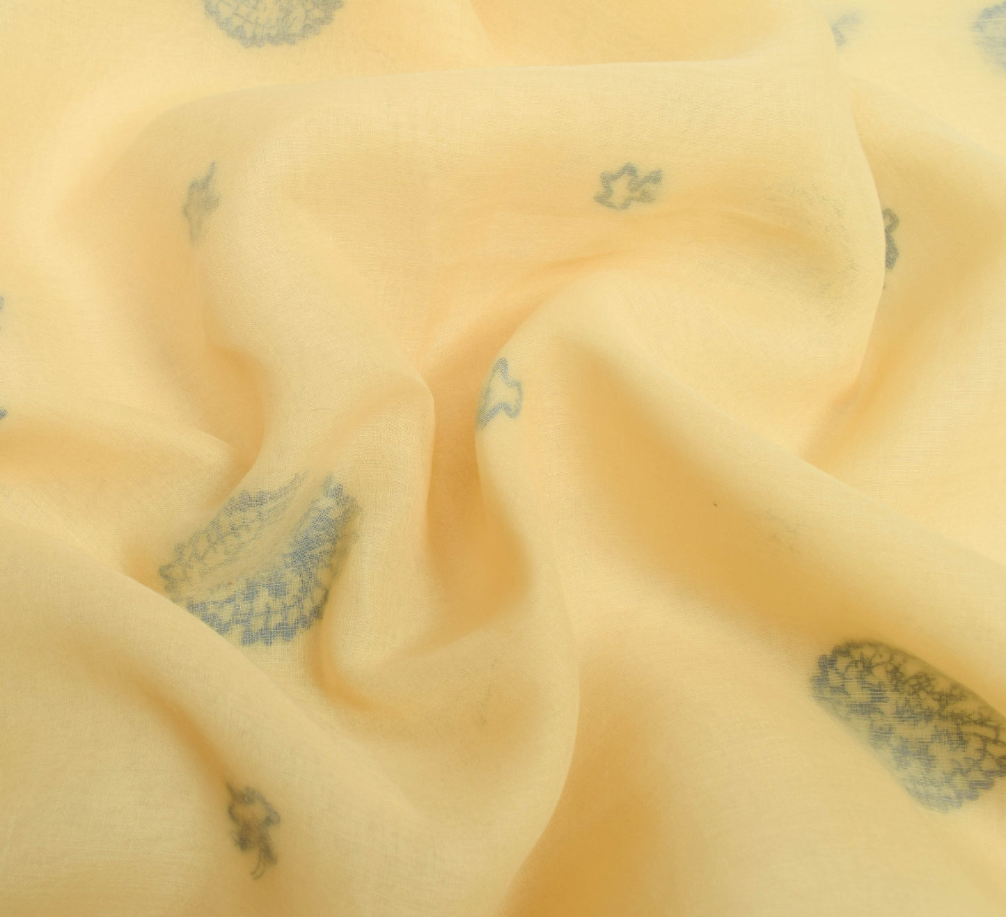 Sushila Vintage Cream Art Cotton Saree With Chikankari Lucknowi Work Sari Fabric