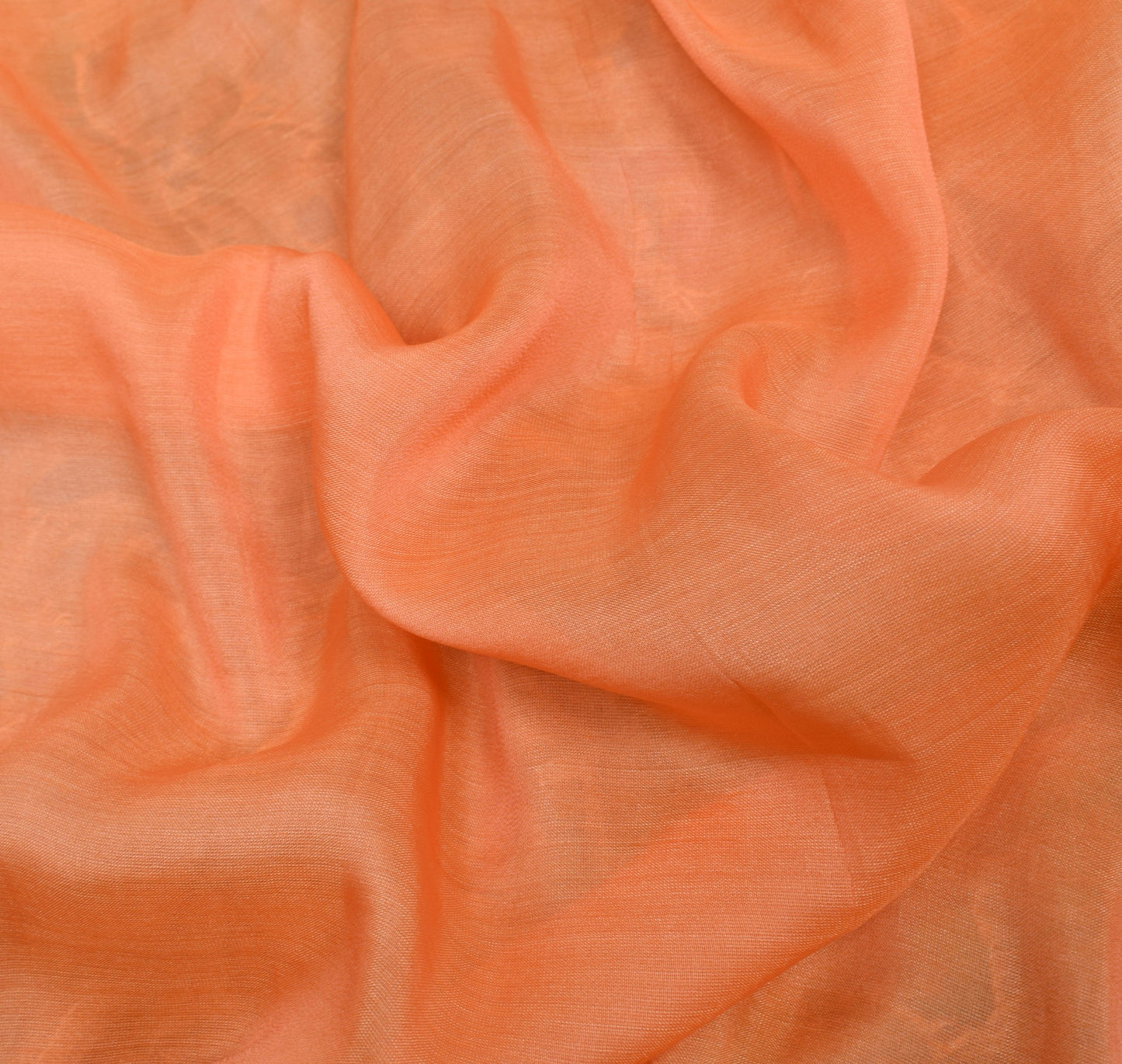 Sushila Vintage Dark Peach Saree 100% Pure Silk Woven Soft Indian Sari Fabric