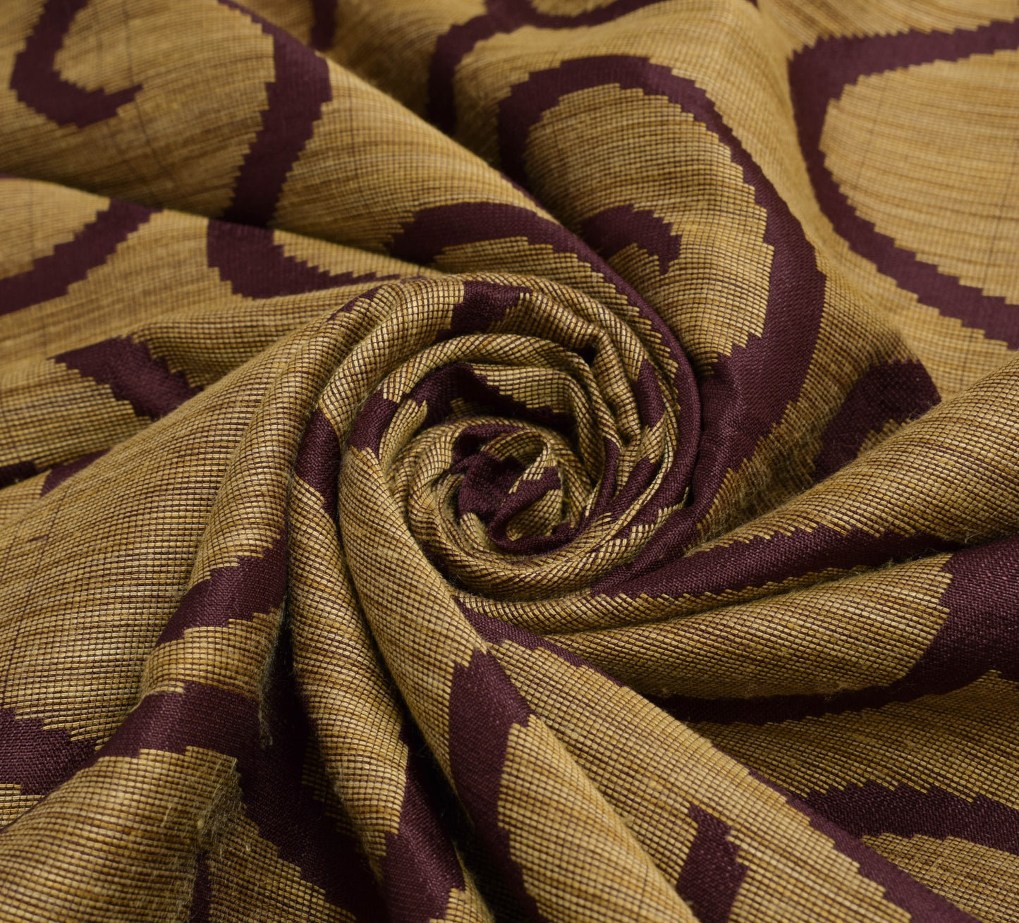 Sushila Vintage Dark maroon Wedding Saree 100% Pure Silk Woven Sari Craft Fabric