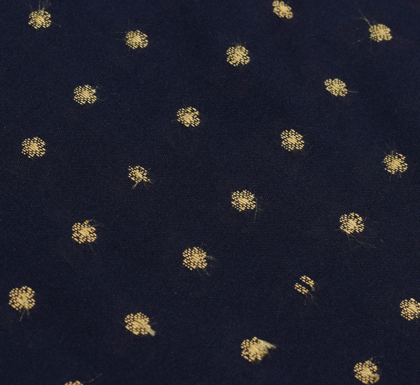 Sushila Vintage Blue Silk Saree Woven Floral Sari with Unstitched Blouse Fabric