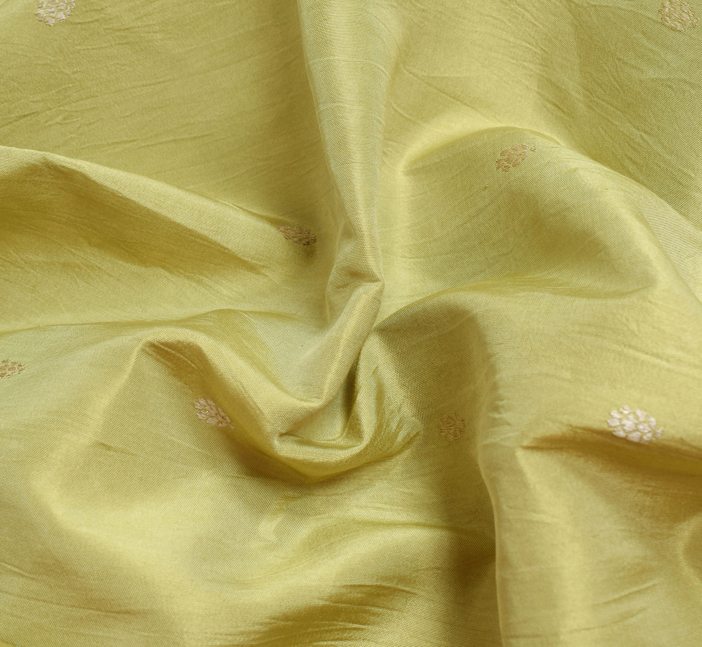 Sushila Vintage Green 100% Pure Silk Saree Floral Woven Traditional Sari Fabric