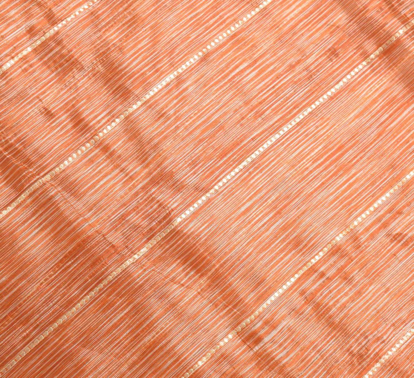 Sushila Vintage Indian Saree 100% Pure Silk Woven Rust Craft Fabric Ethnic Sari