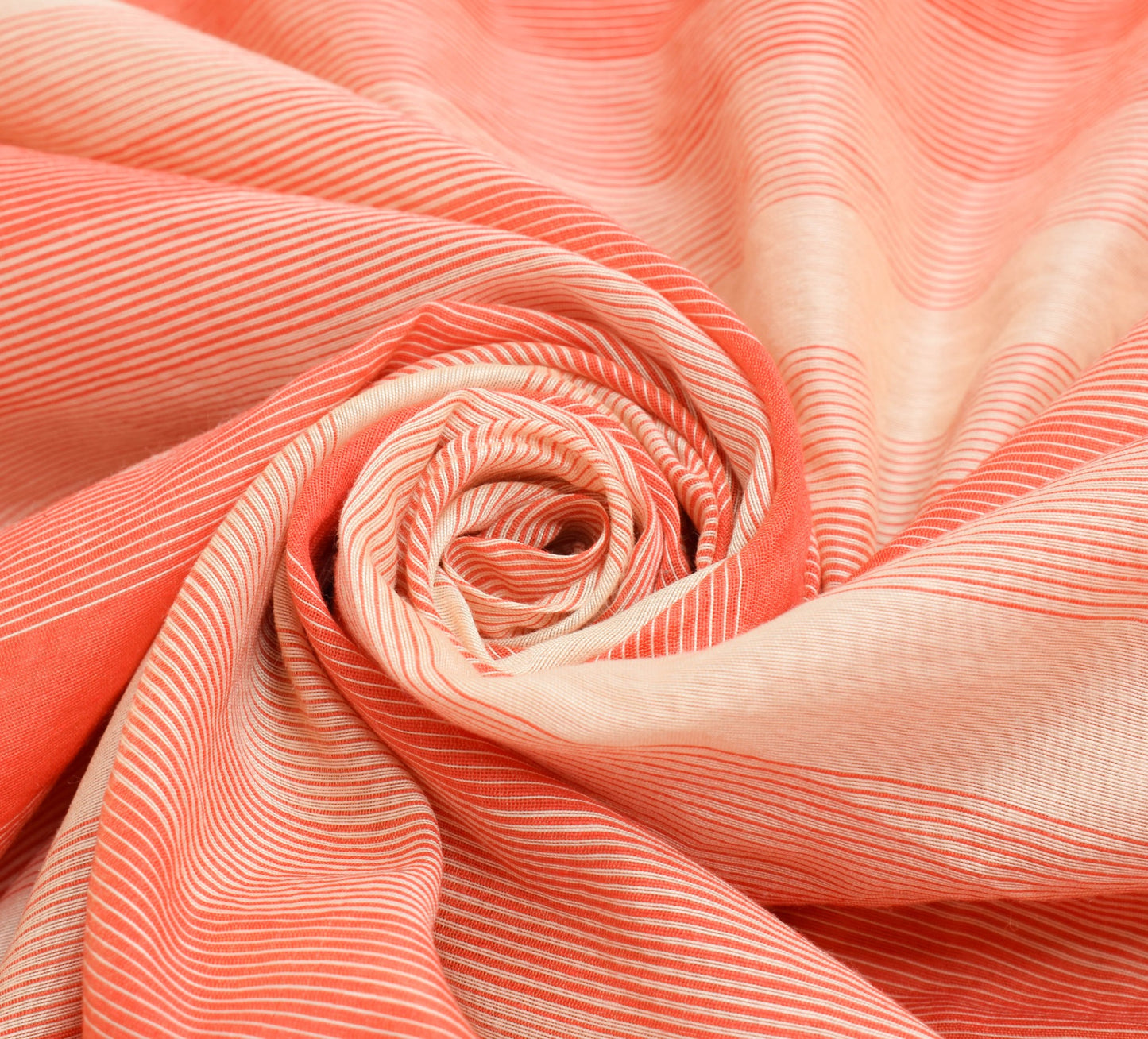 Sushila Vintage Cream Orange Tone Silk Saree Stripes Woven Sari For Women Fabric