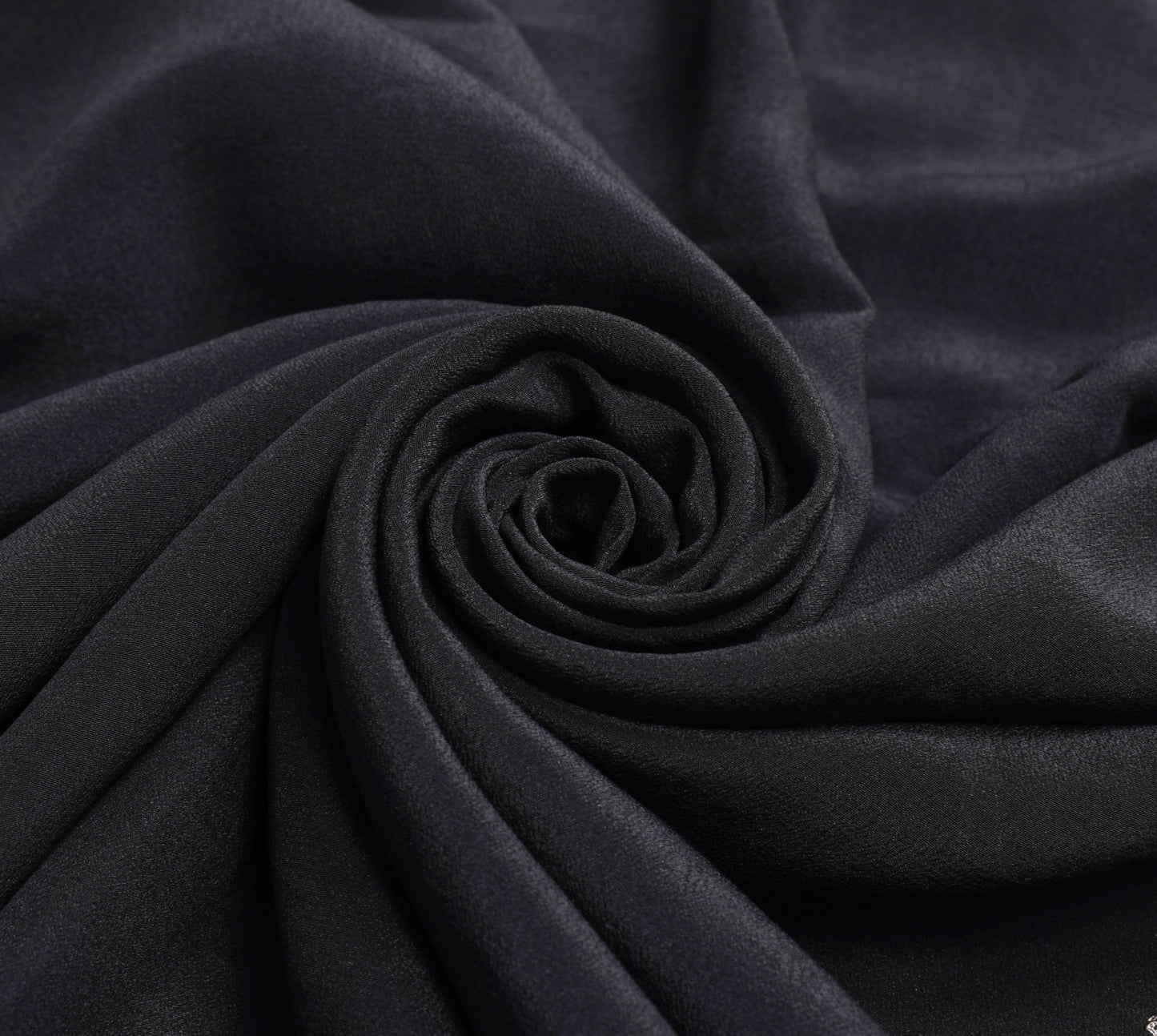 Sushila Vintage Black 100% Pure Crepe Silk Saree Embroidered Floral Sari Fabric
