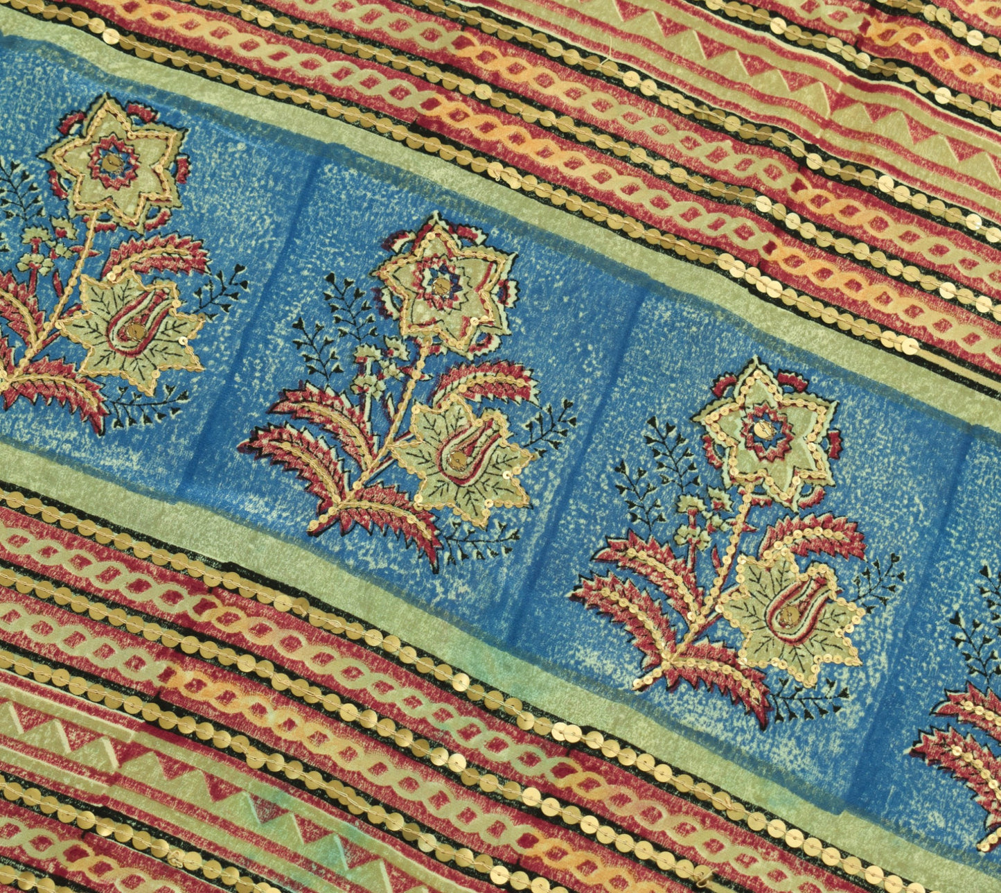 Sushila Vintage Pink Printed Saree 100% Pure Crepe Silk Soft Women Sari Fabric