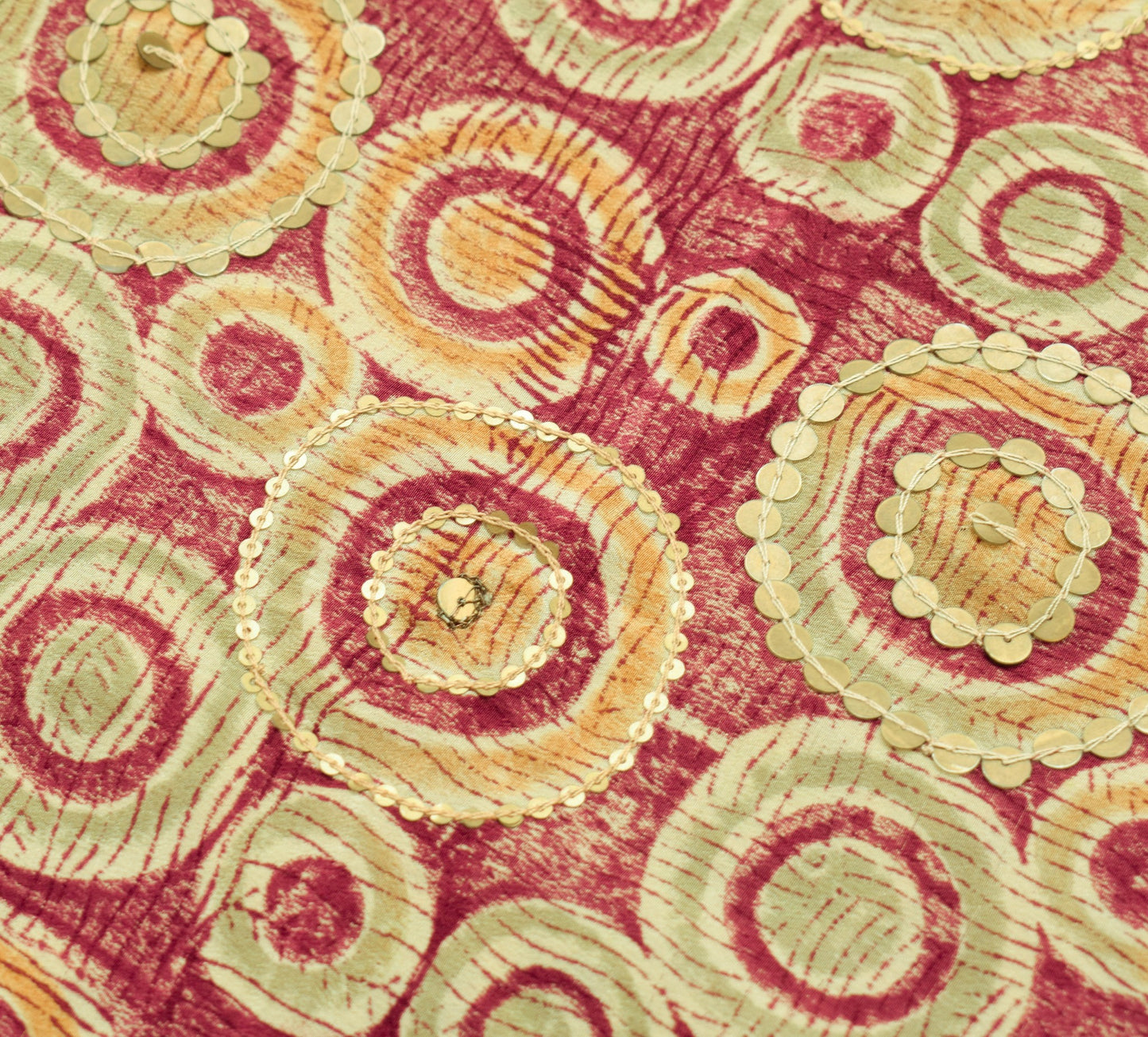 Sushila Vintage Pink Printed Saree 100% Pure Crepe Silk Soft Women Sari Fabric