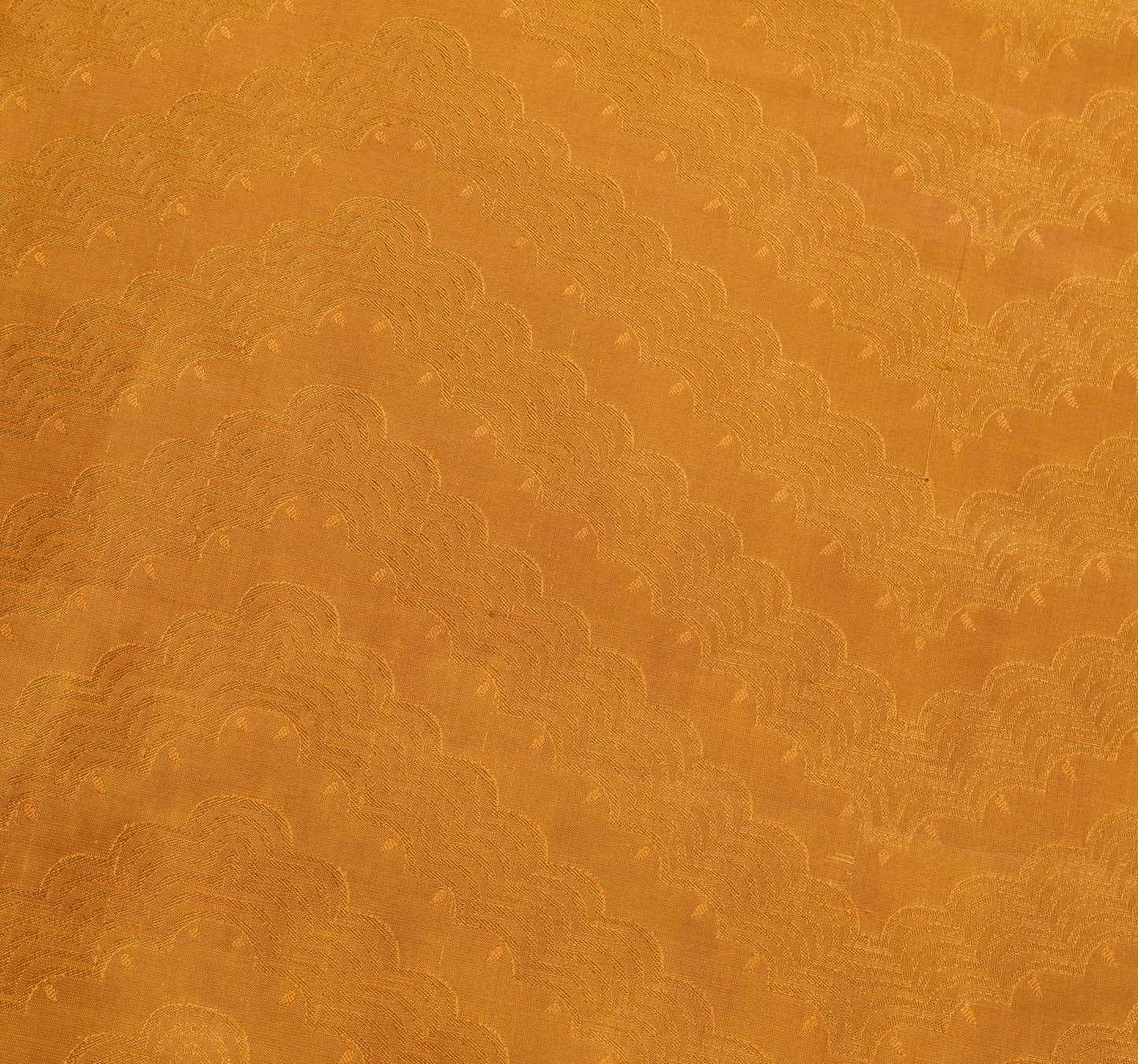 Sushila Vintage Mustard Green Saree 100% Pure Silk Woven Dual Tone Sari Fabric