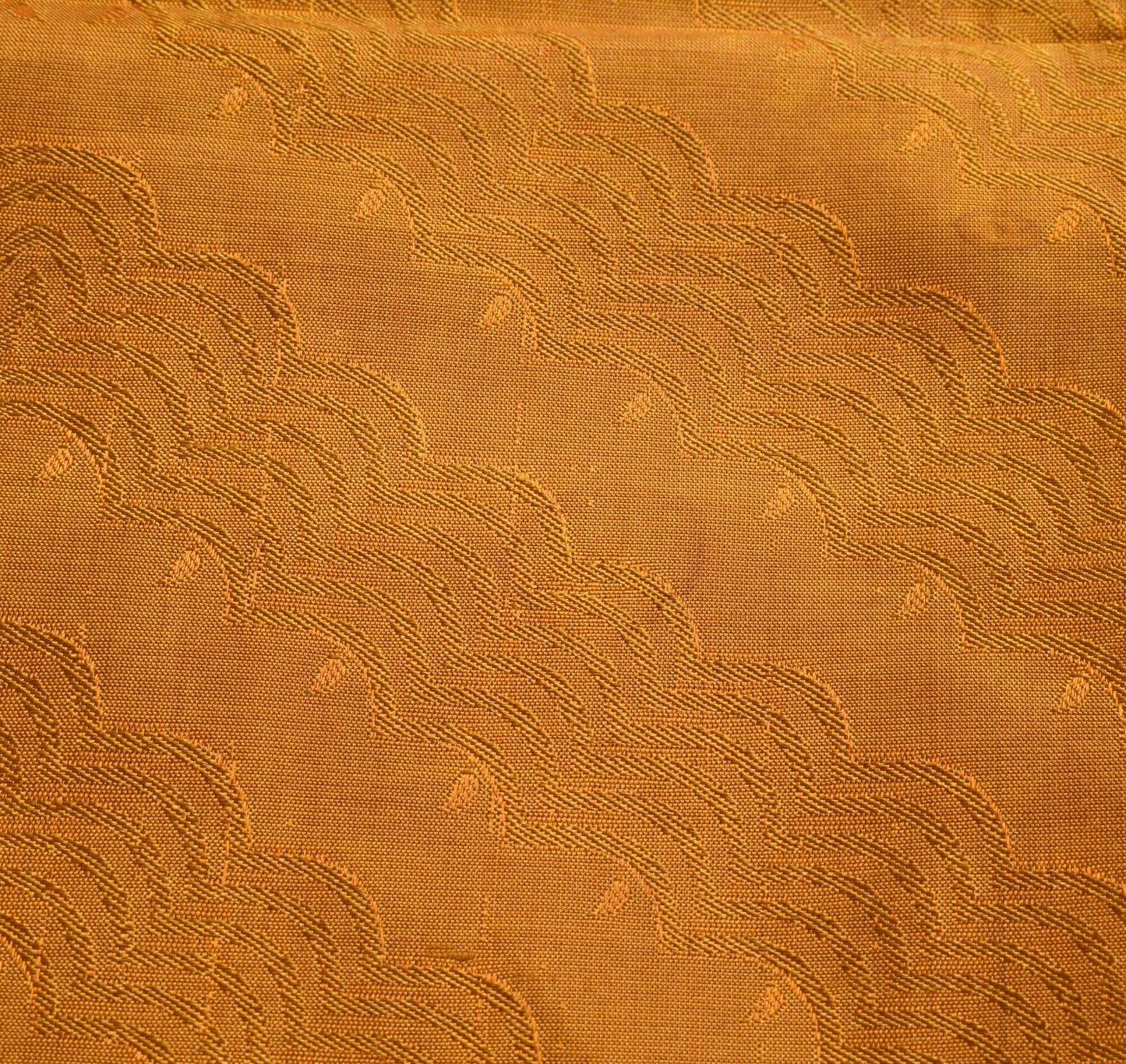 Sushila Vintage Mustard Green Saree 100% Pure Silk Woven Dual Tone Sari Fabric