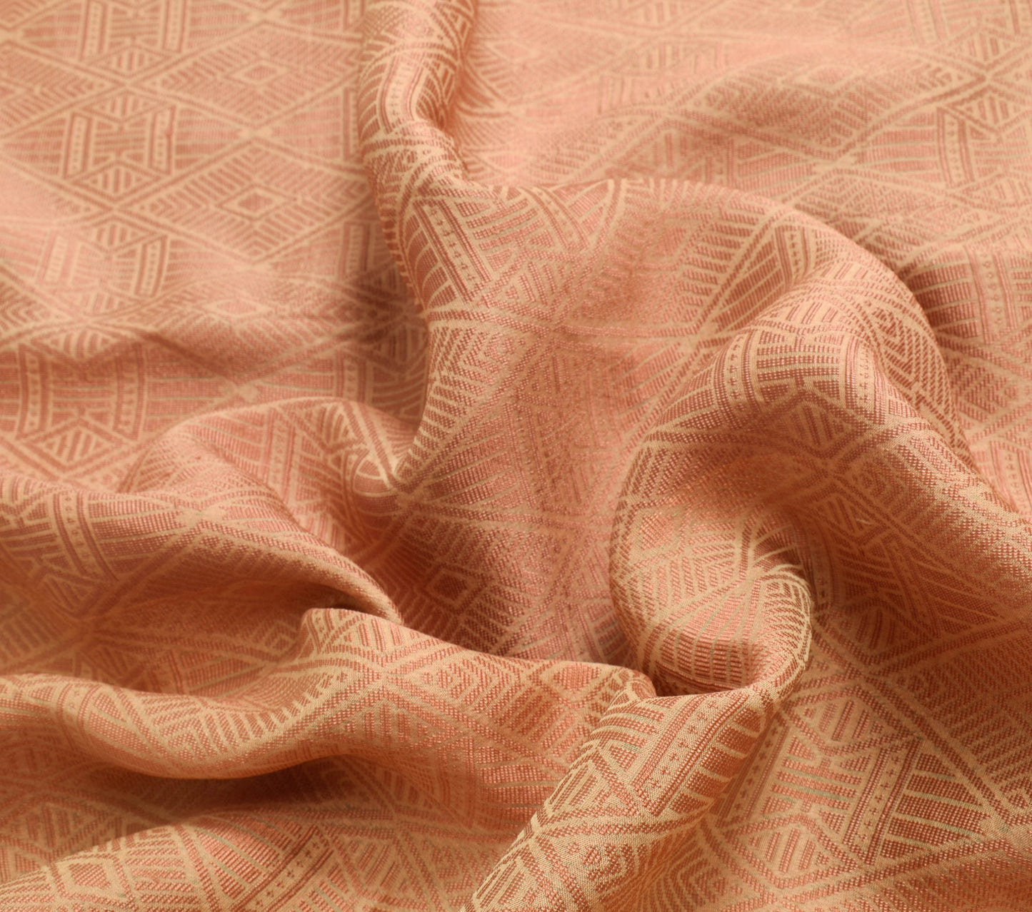 Sushila Vintage 100%Pure Silk Saree All Over Woven Traditional Sari Craft Fabric