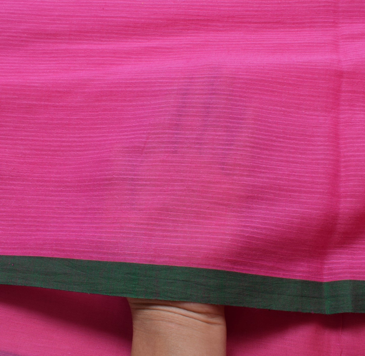 Sushila Vintage Dark Pink Woven Saree 100% Pure Cotton Soft Indian Sari Fabric