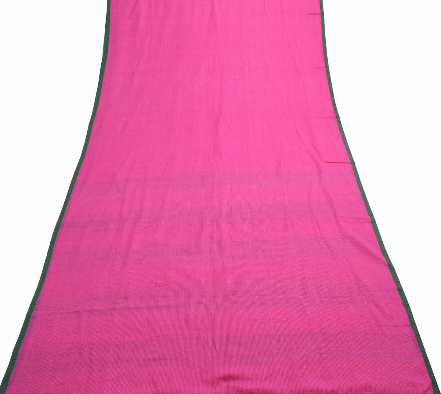 Sushila Vintage Dark Pink Woven Saree 100% Pure Cotton Soft Indian Sari Fabric