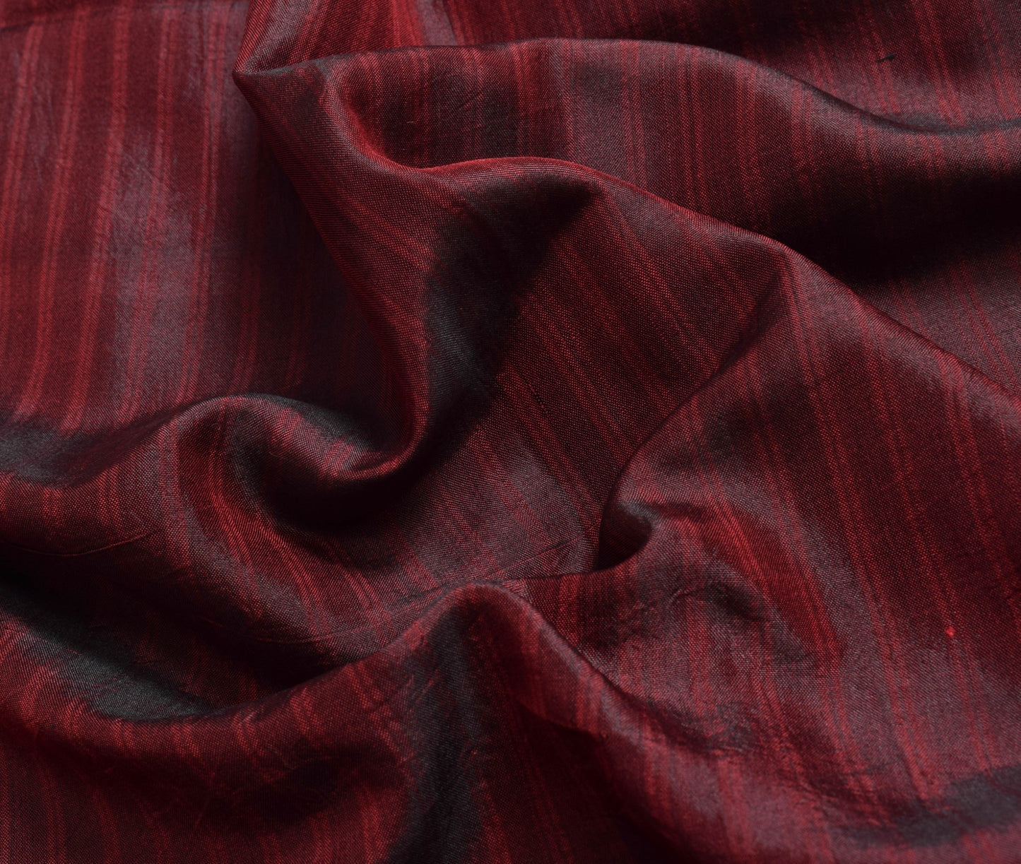 Sushila Vintage Maroon Dual Tone Saree Woven 100% Pure Silk Soft Sari Fabric